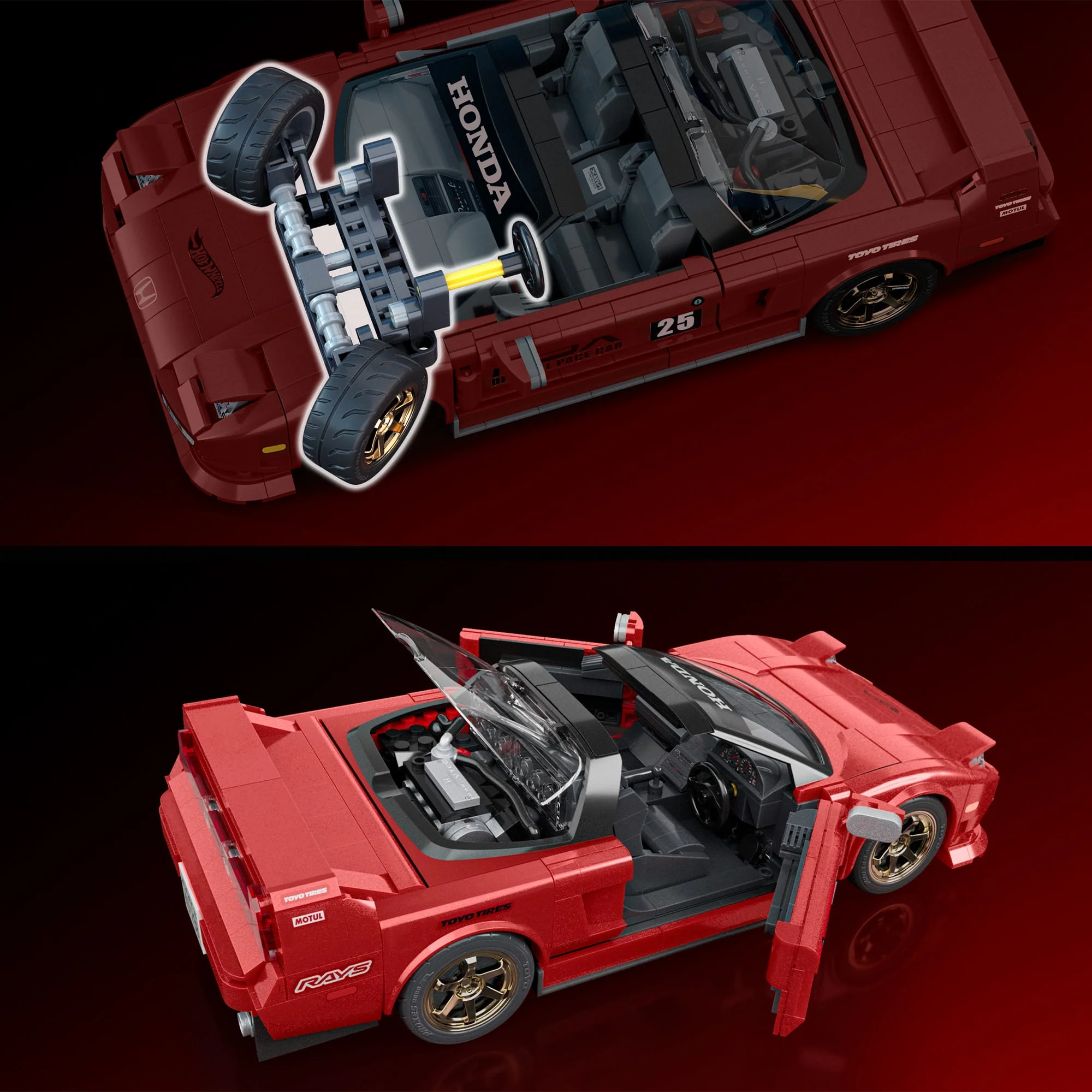 Mattel Creations Mattel Brick Shop Hot Wheels '90 Acura NSX Building Set
