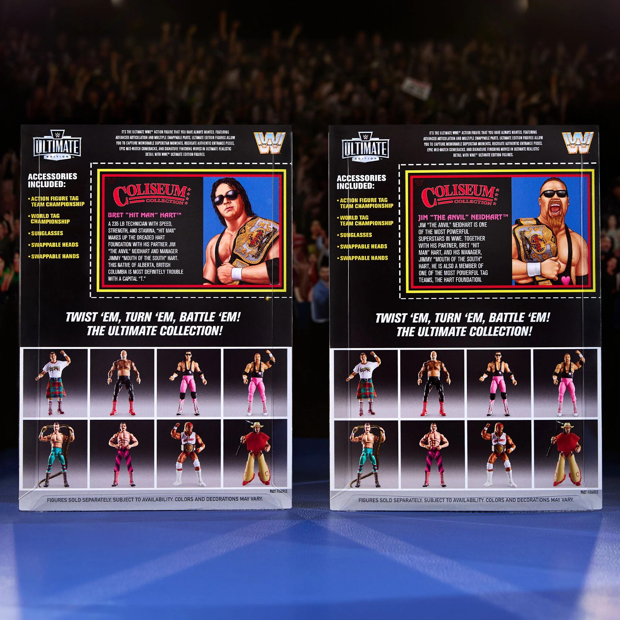 Mattel Creations WWE Coliseum Collection Hart Foundation Action Figure 2-Pack