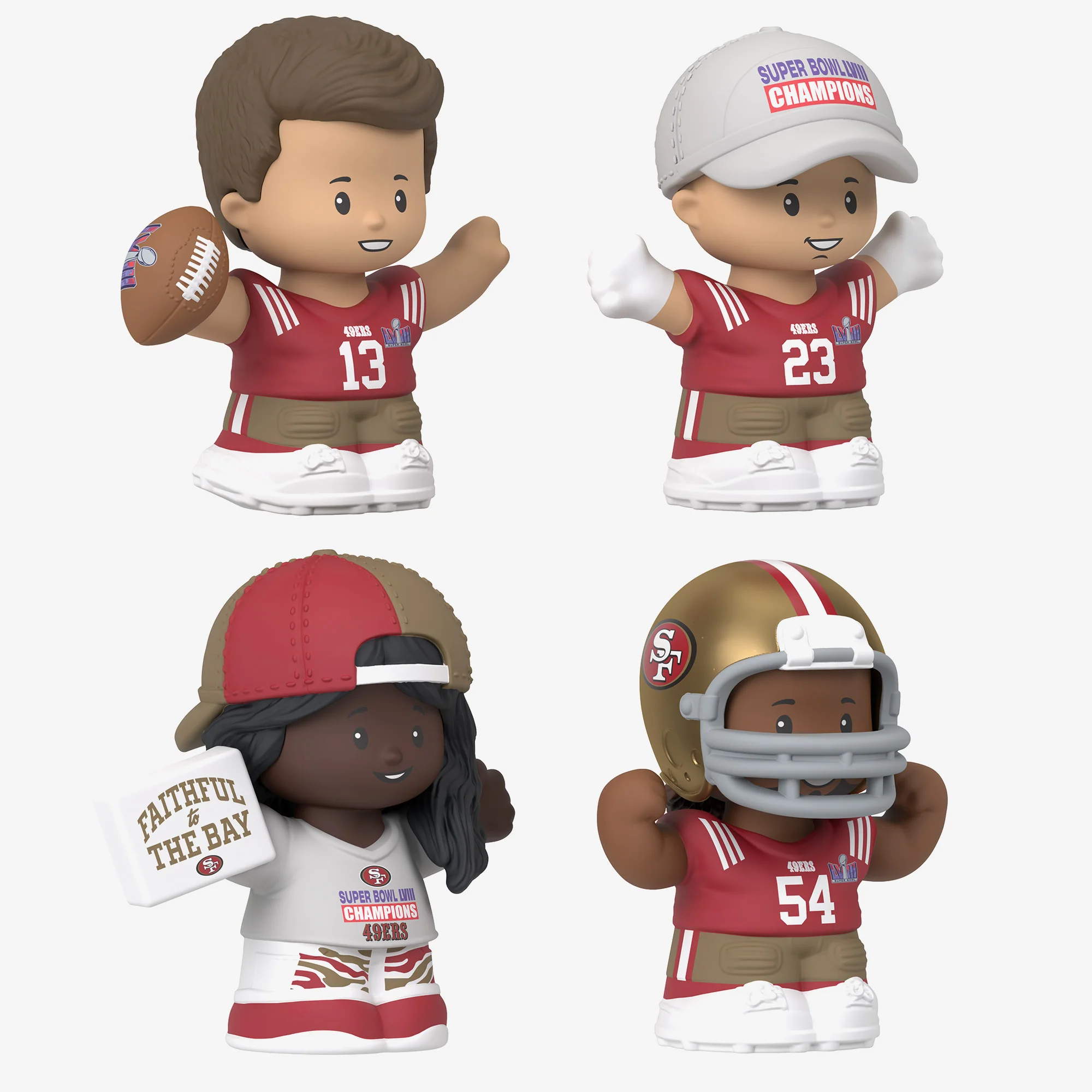 Mattel Creations Little People Collector Super Bowl LVIII Champions Set San Francisco 49ers
