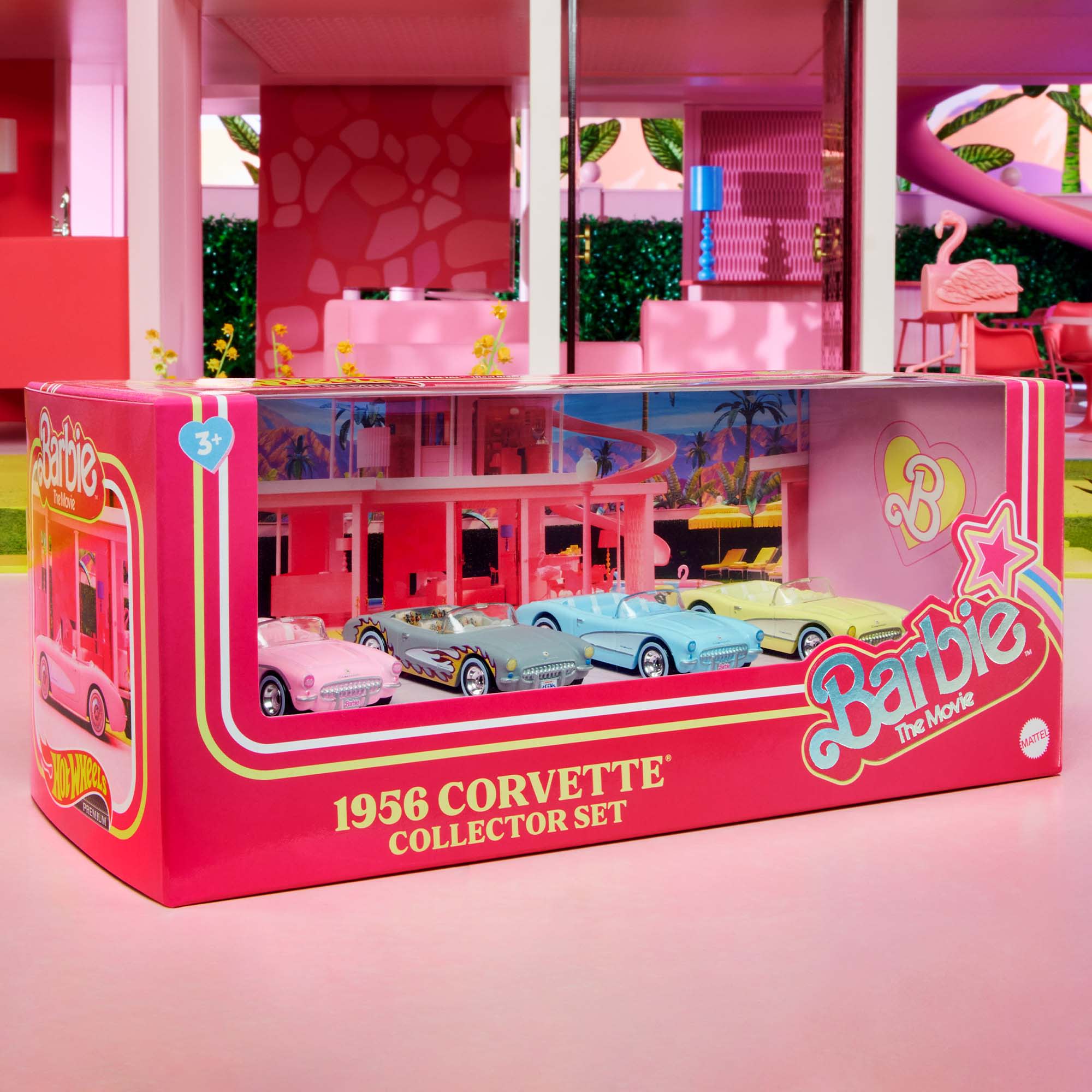 Mattel Creations Barbie The Movie Hot Wheels Corvette 4-Pack