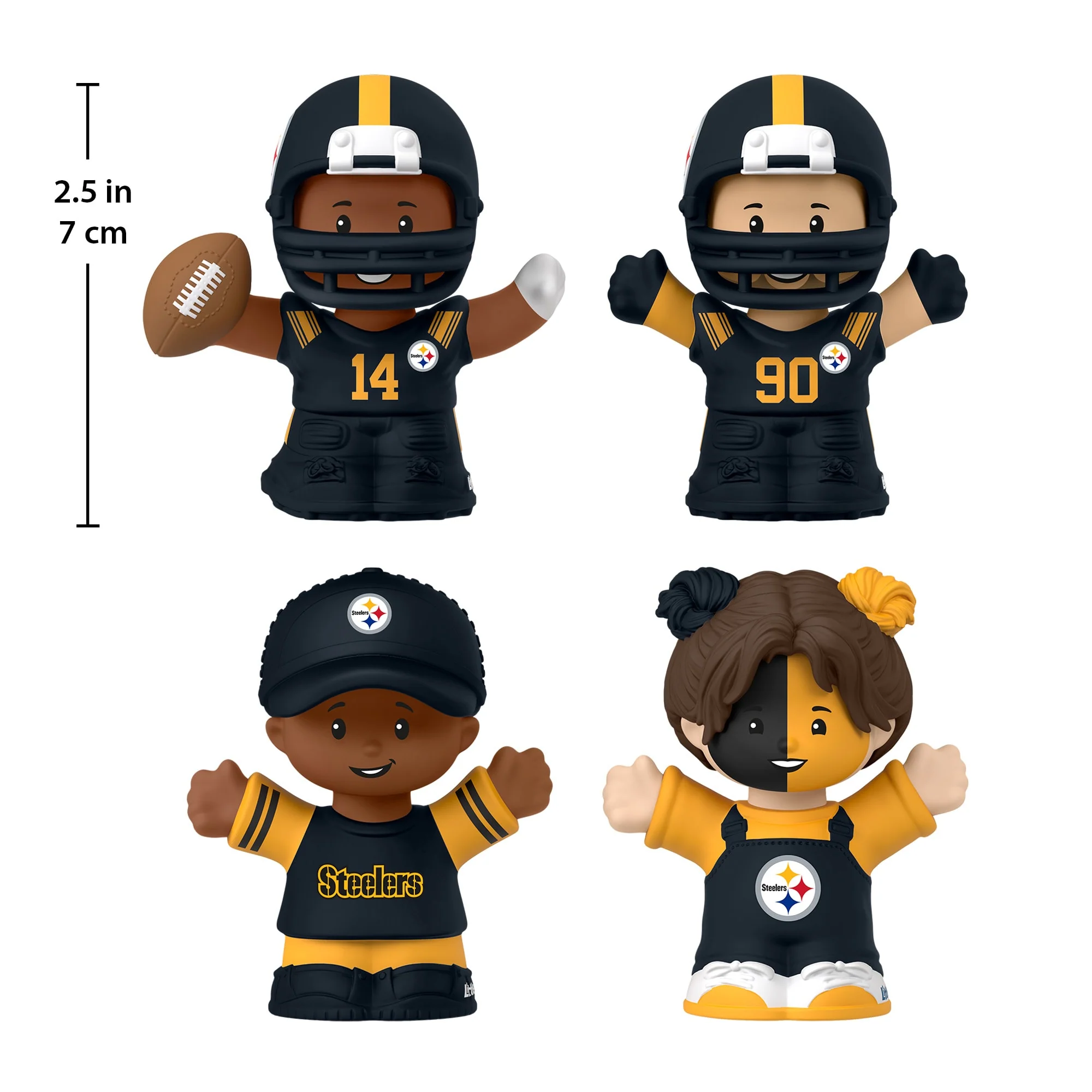 Mattel Creations Little People Collector Pittsburgh Steelers Alternate Jersey Figure Set