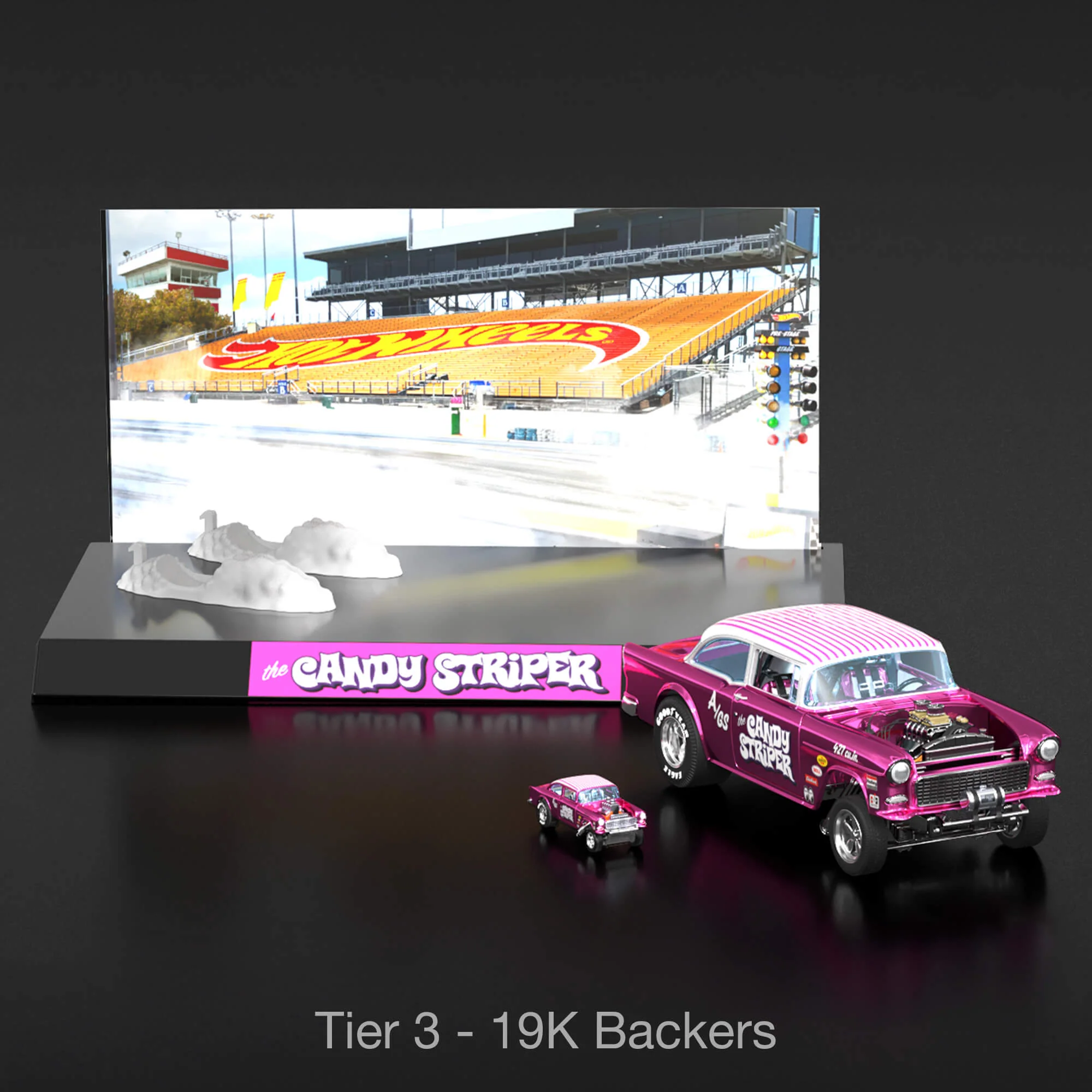 Mattel Creations RLC Exclusive 1:18 Scale '55 Chevy Bel Air Gasser “Candy Striper” - Crowdfund