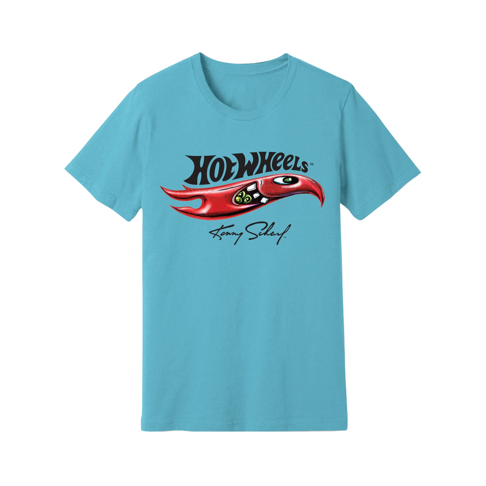 Mattel Creations Hot Wheels x Kenny Scharf Blue T-Shirt