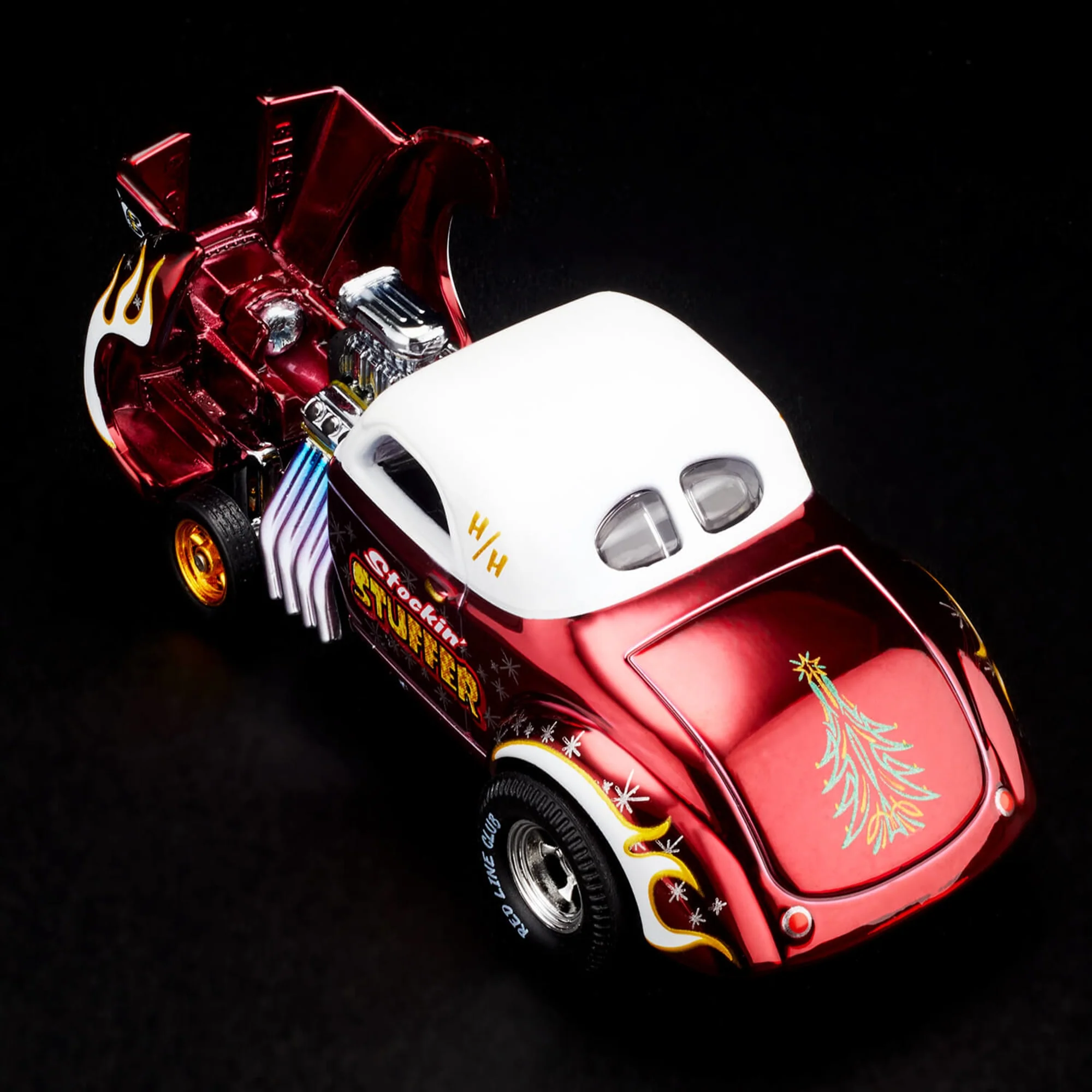 Mattel Creations RLC Exclusive '41 Willys Gasser Holiday Car