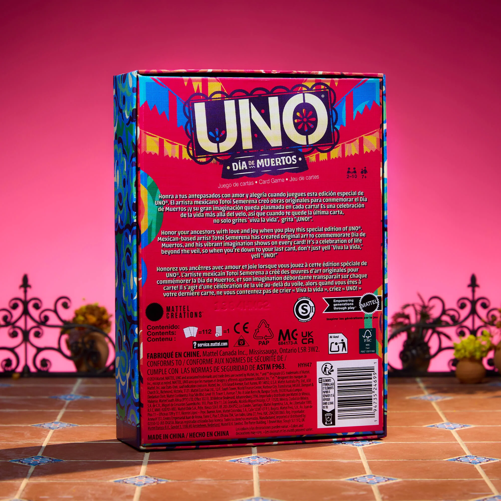 Mattel Creations UNO Canvas Día de Muertos Card Game
