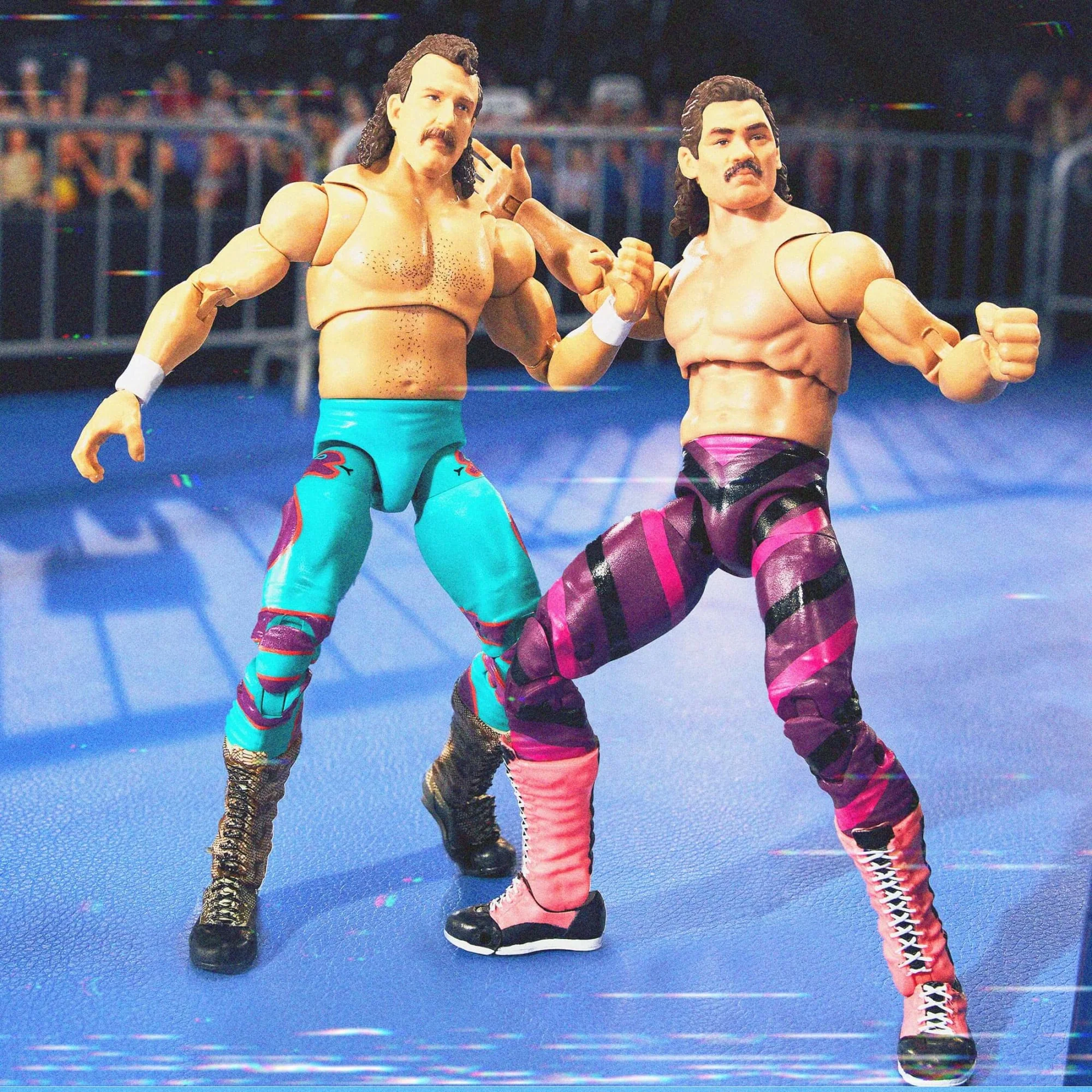 Mattel Creations WWE Action Figure Ultimate Edition Coliseum Collection Jake “The Snake” Roberts & “Ravishing” Rick Rude 2-Pack