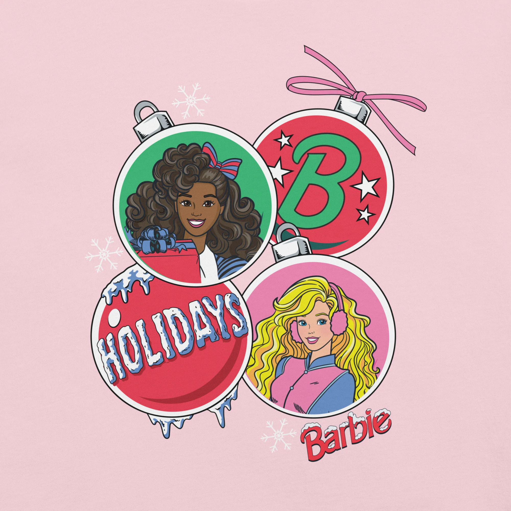 Mattel Creations Barbie Holiday Ornaments Pink T-shirt