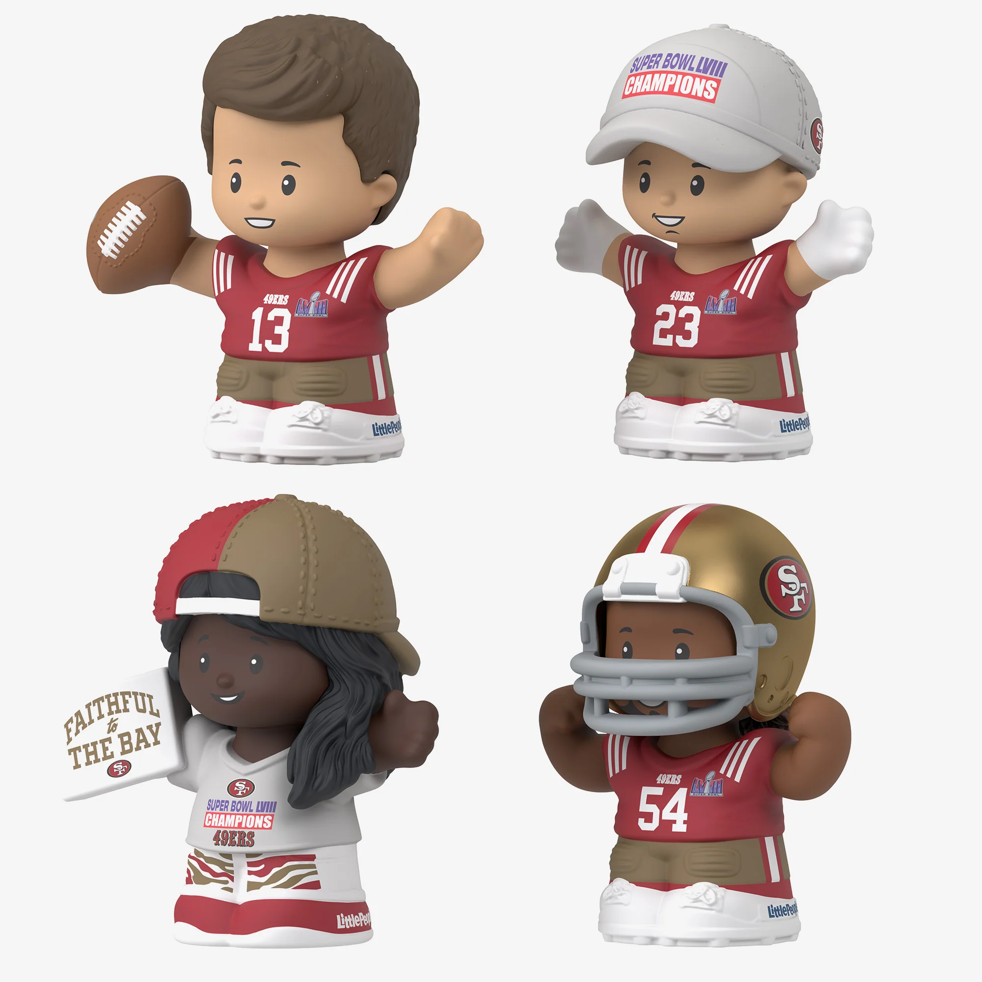 Mattel Creations Little People Collector Super Bowl LVIII Champions Set San Francisco 49ers