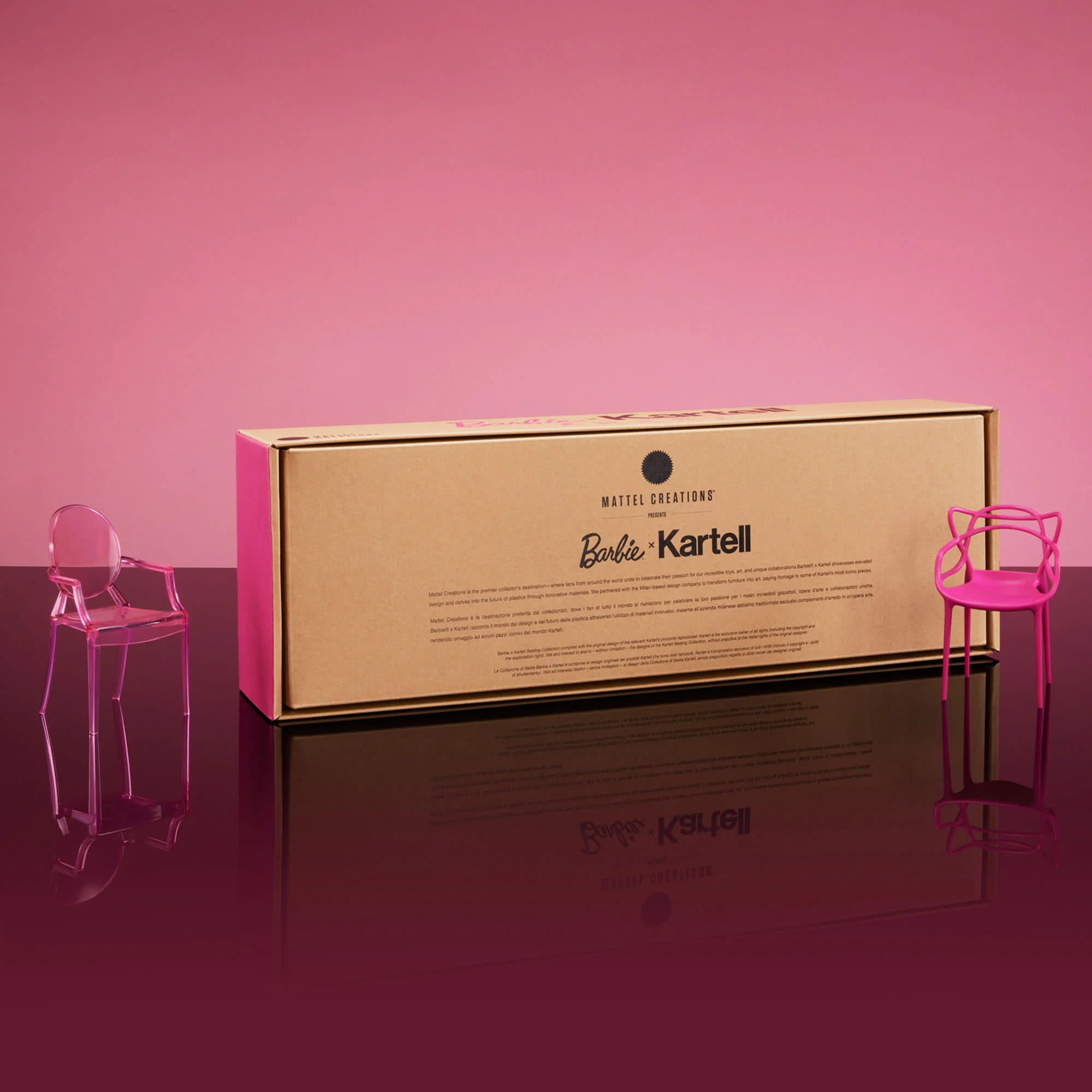 Mattel Creations Barbie x Kartell 5-Piece Doll-Sized Chair Set