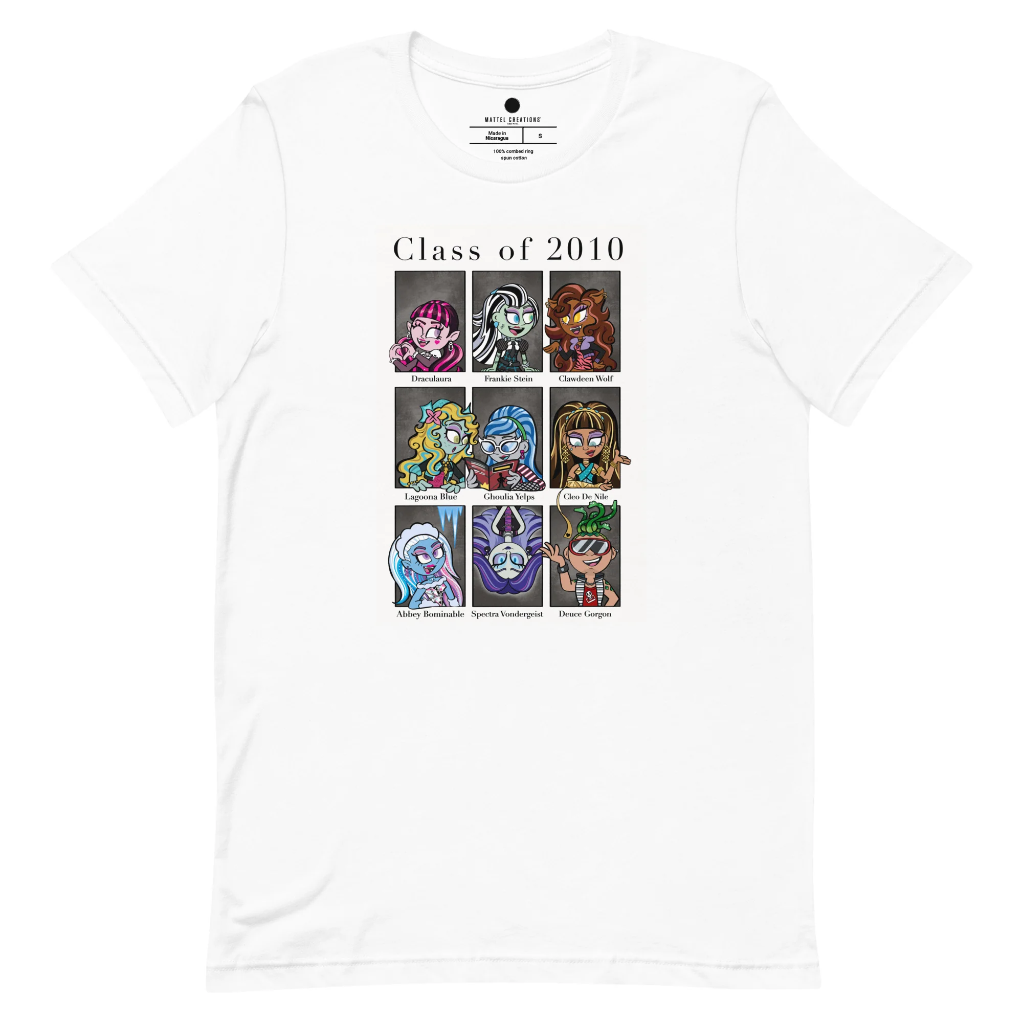 Mattel Creations Monster High MC Revealed Fan-Designed White T-Shirt
