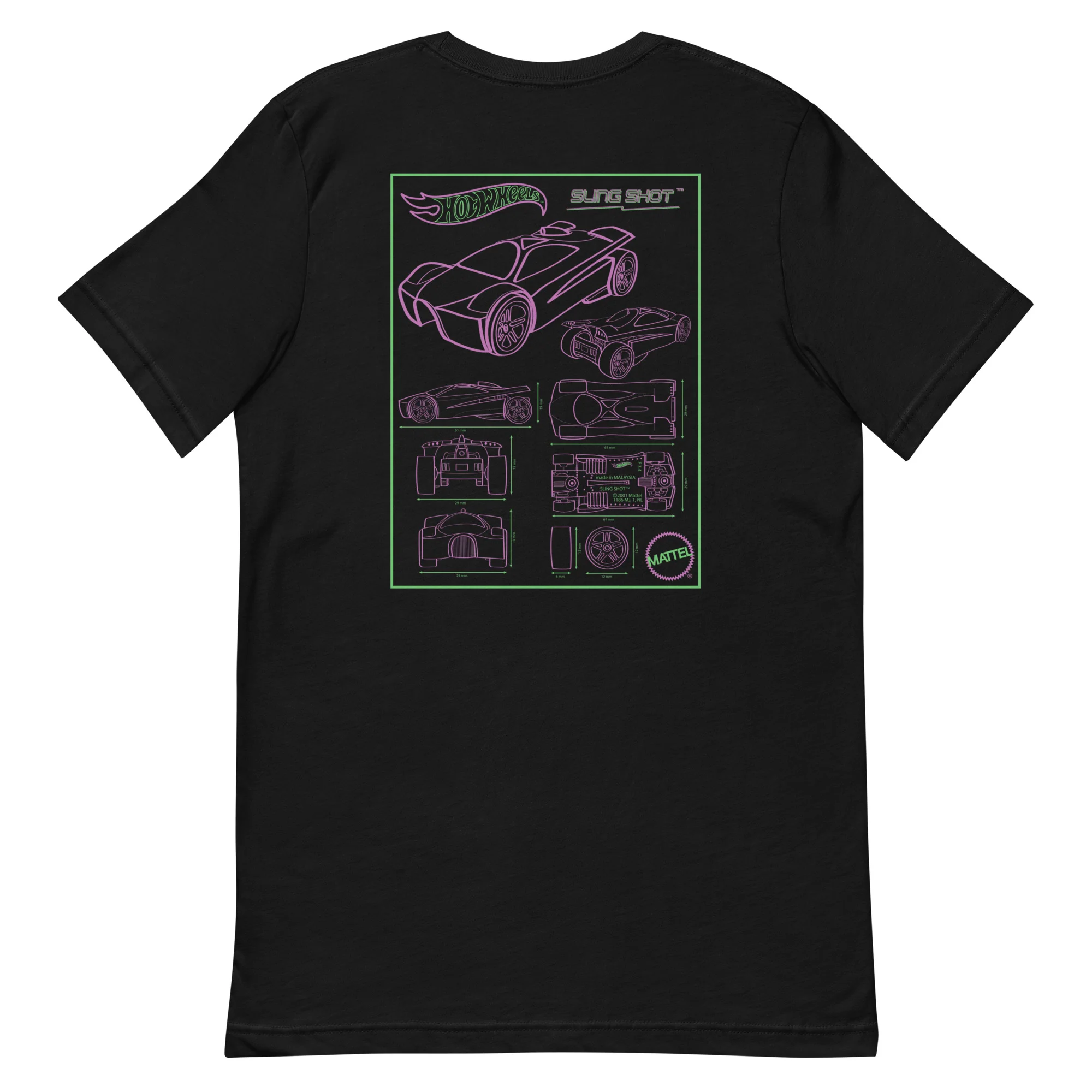 Mattel Creations Hot Wheels MC Revealed Fan-Designed Black T-Shirt
