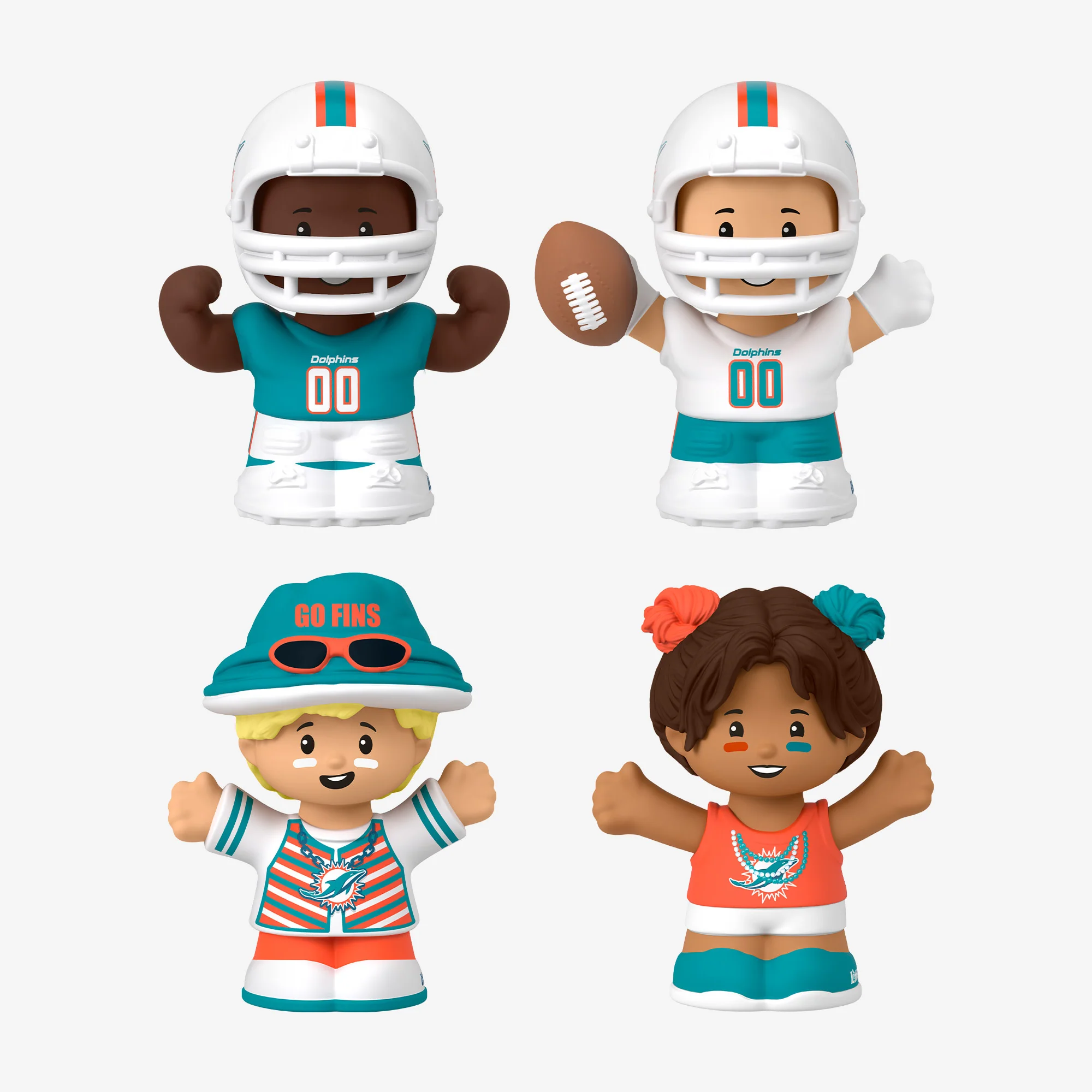 Mattel Creations Little People Collector x NFL Miami Dolphins Set