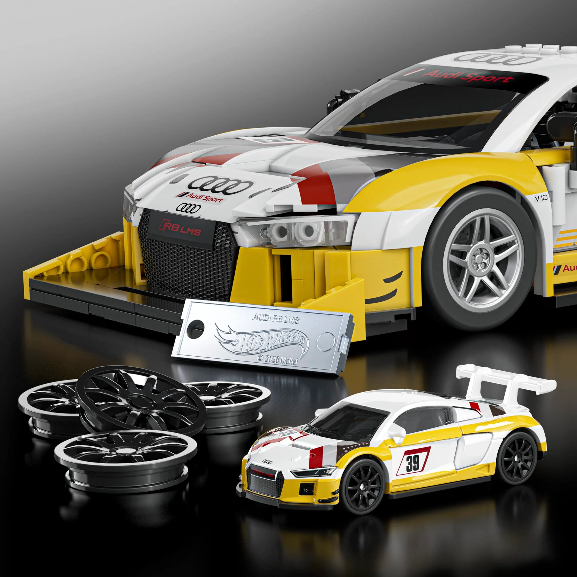 Mattel Creations Mattel Brick Shop Hot Wheels '15 Audi R8 LMS Building Toy Kit
