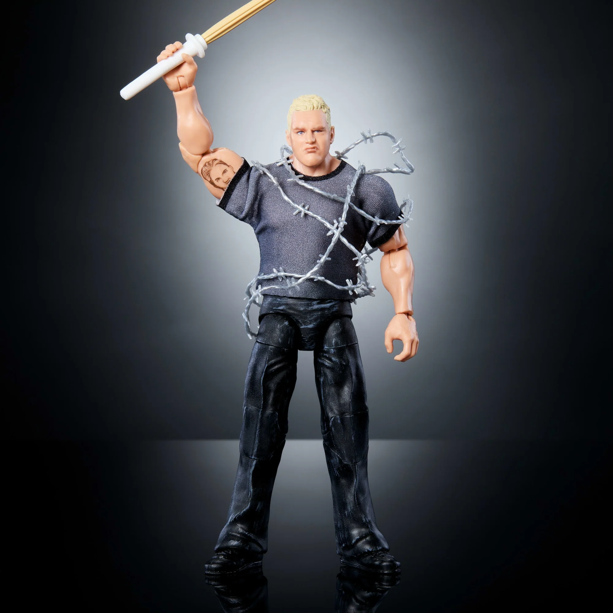 Mattel Creations WWE Elite Collection Monday Night War Hardcore Hak Action Figure & Golga Build-A-Figure Parts