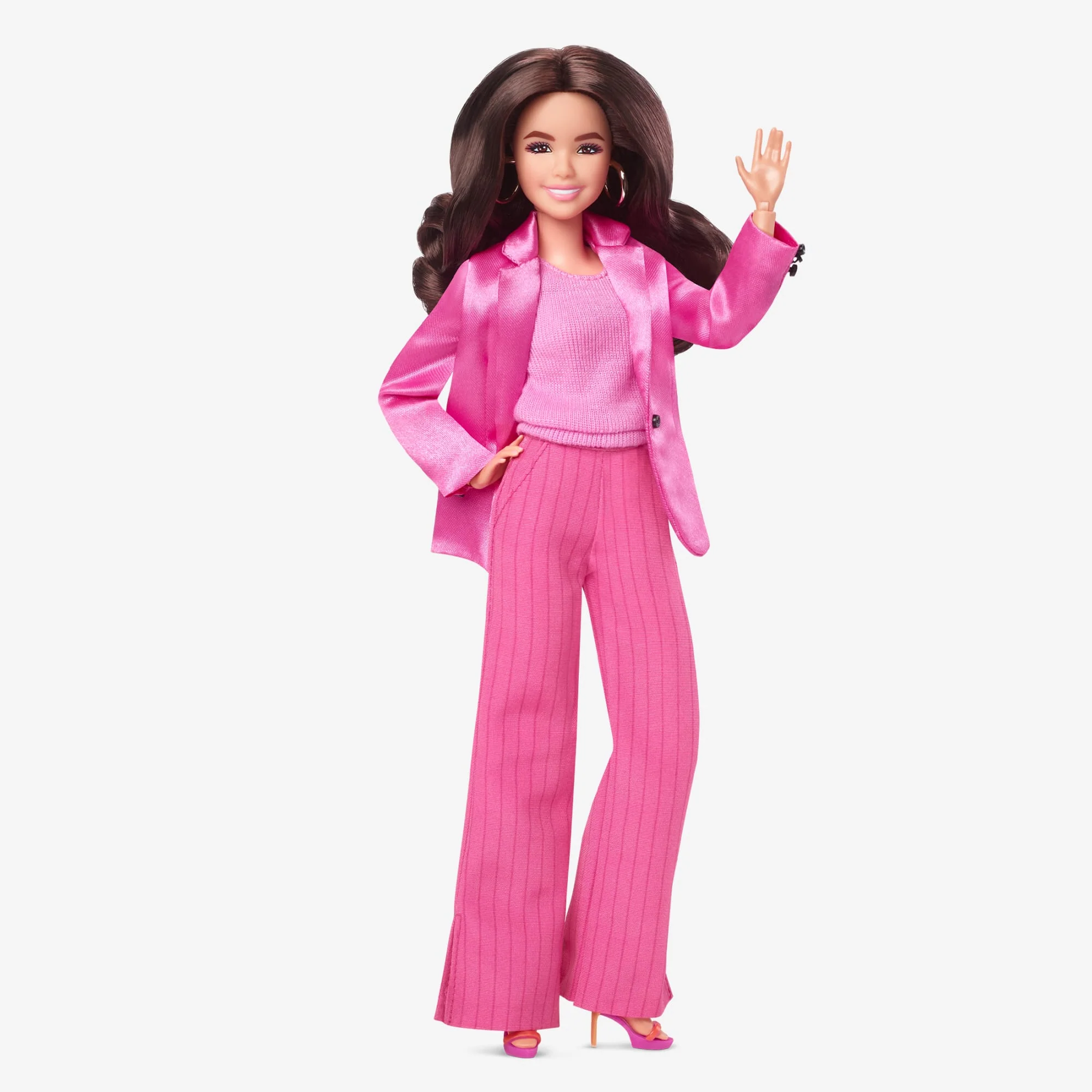 Mattel Creations Gloria Doll Wearing Pink Power Pantsuit – Barbie The Movie
