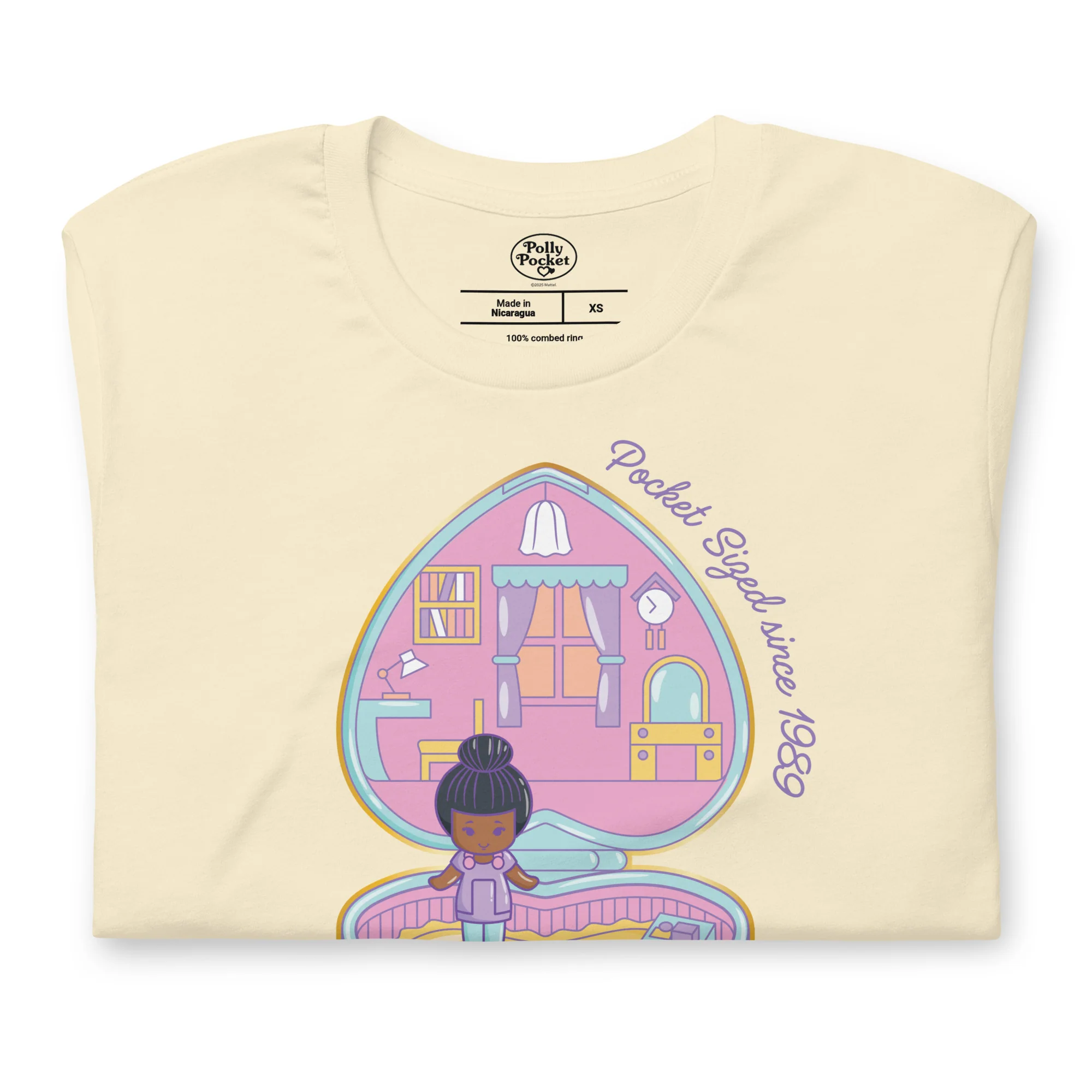 Mattel Creations Polly Pocket Sized Since 1989 Yellow T-Shirt