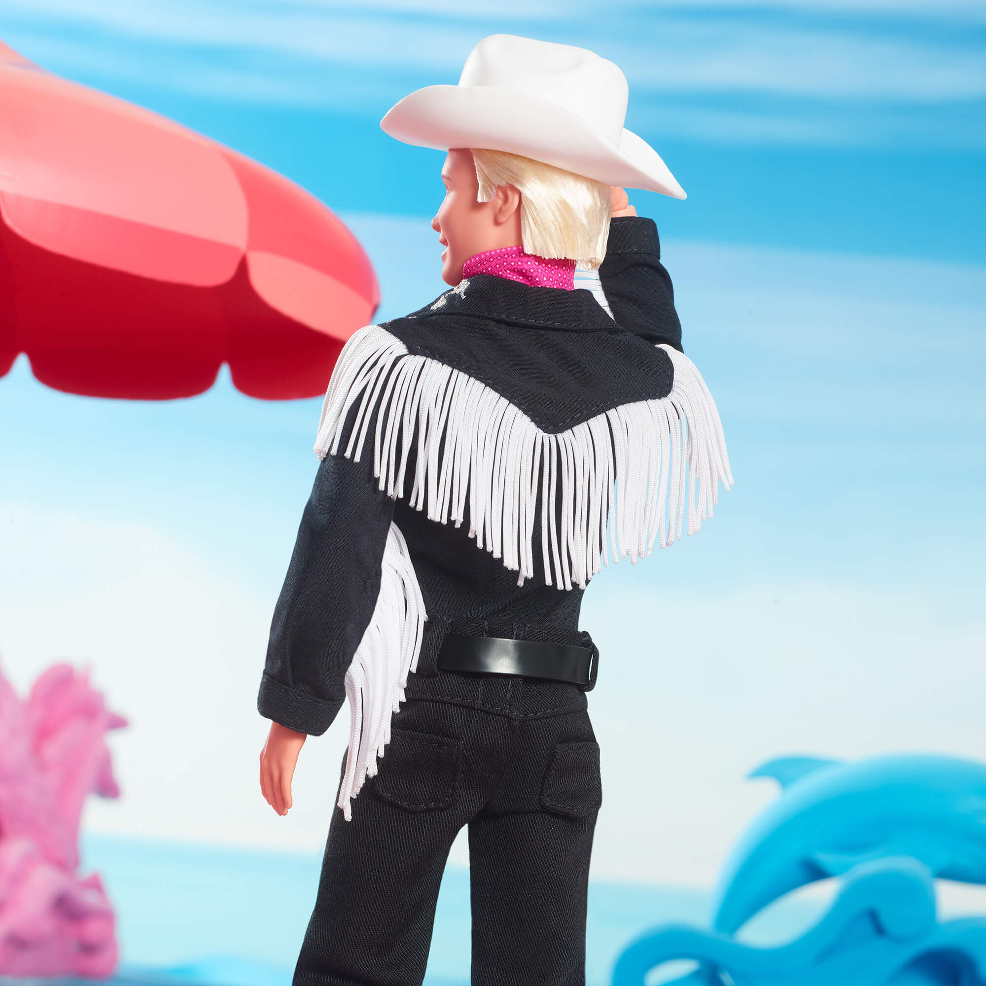 Mattel Creations Ken Doll in Black and White Western Outfit – Barbie The Movie