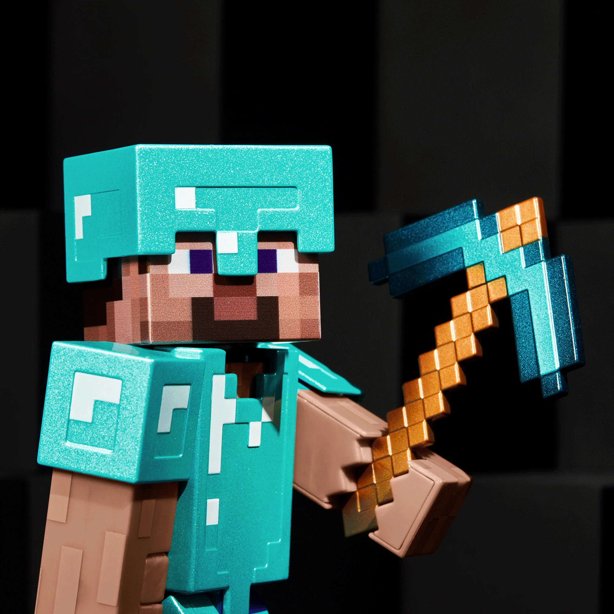 Mattel Creations Minecraft Diamond Level Steve Collector Action Figure