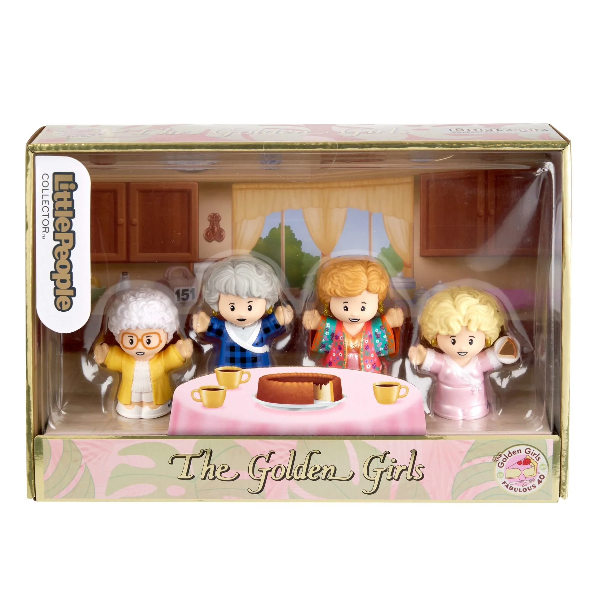 Mattel Creations Little People Collector The Golden Girls Late Night Cheesecake, 40th Anniversary Set