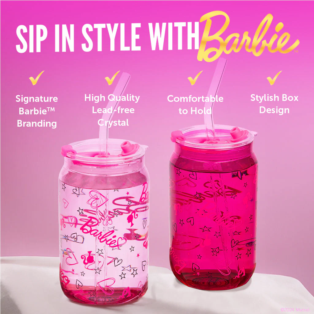 Mattel Creations Barbie™ X Dragon Glassware® Love Out Loud Drinking Glasses