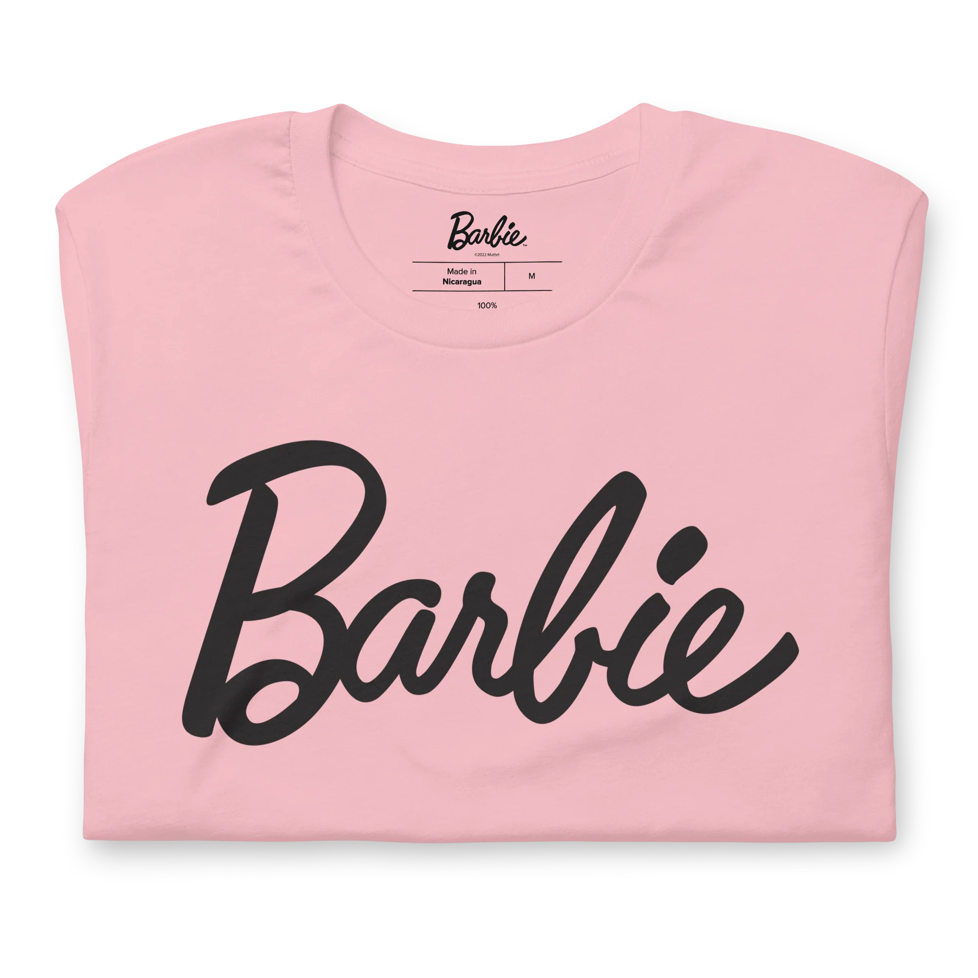 Mattel Creations Barbie Script Logo Unisex Pink T-Shirt