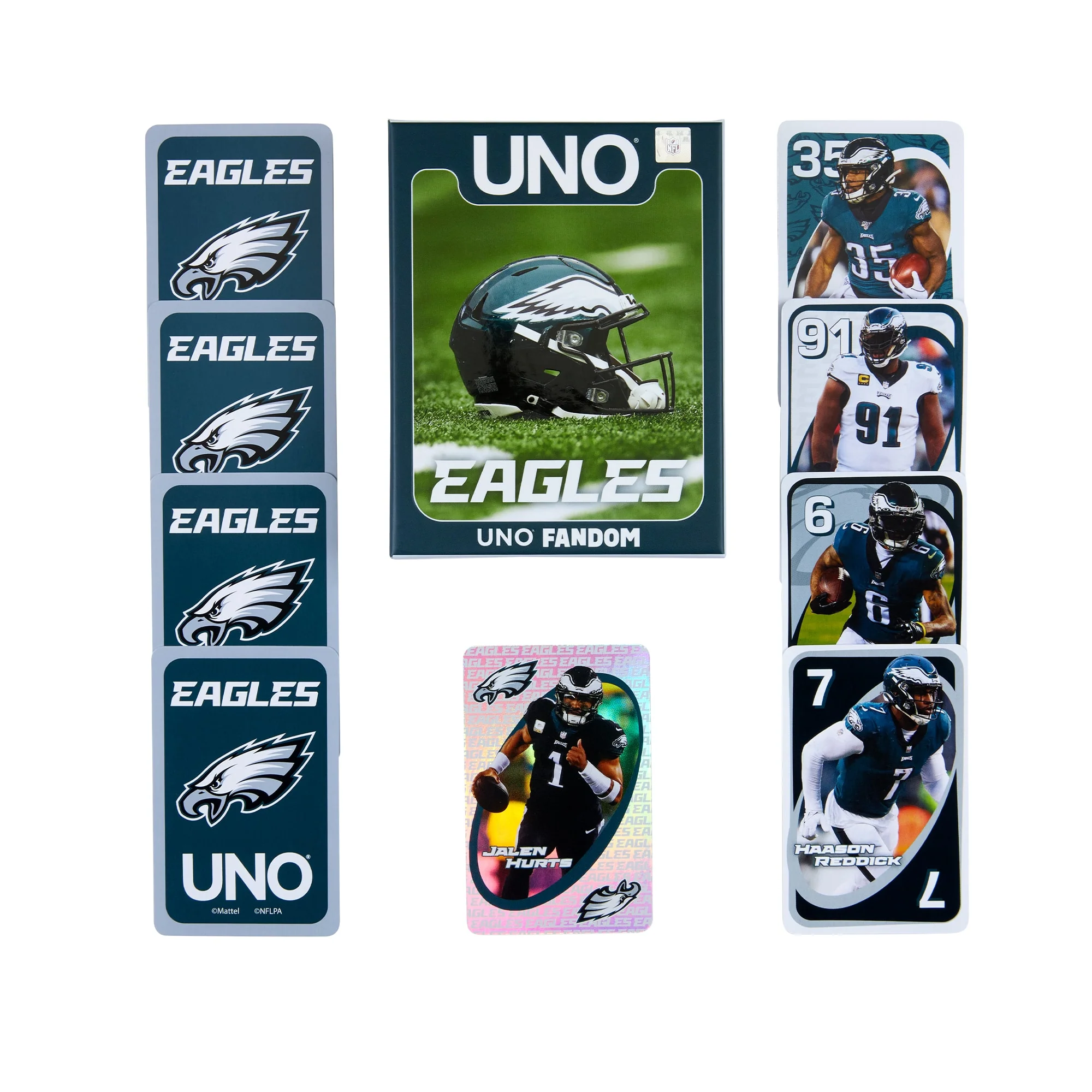 Mattel Creations UNO Fandom NFL Philadelphia Eagles Game Deck