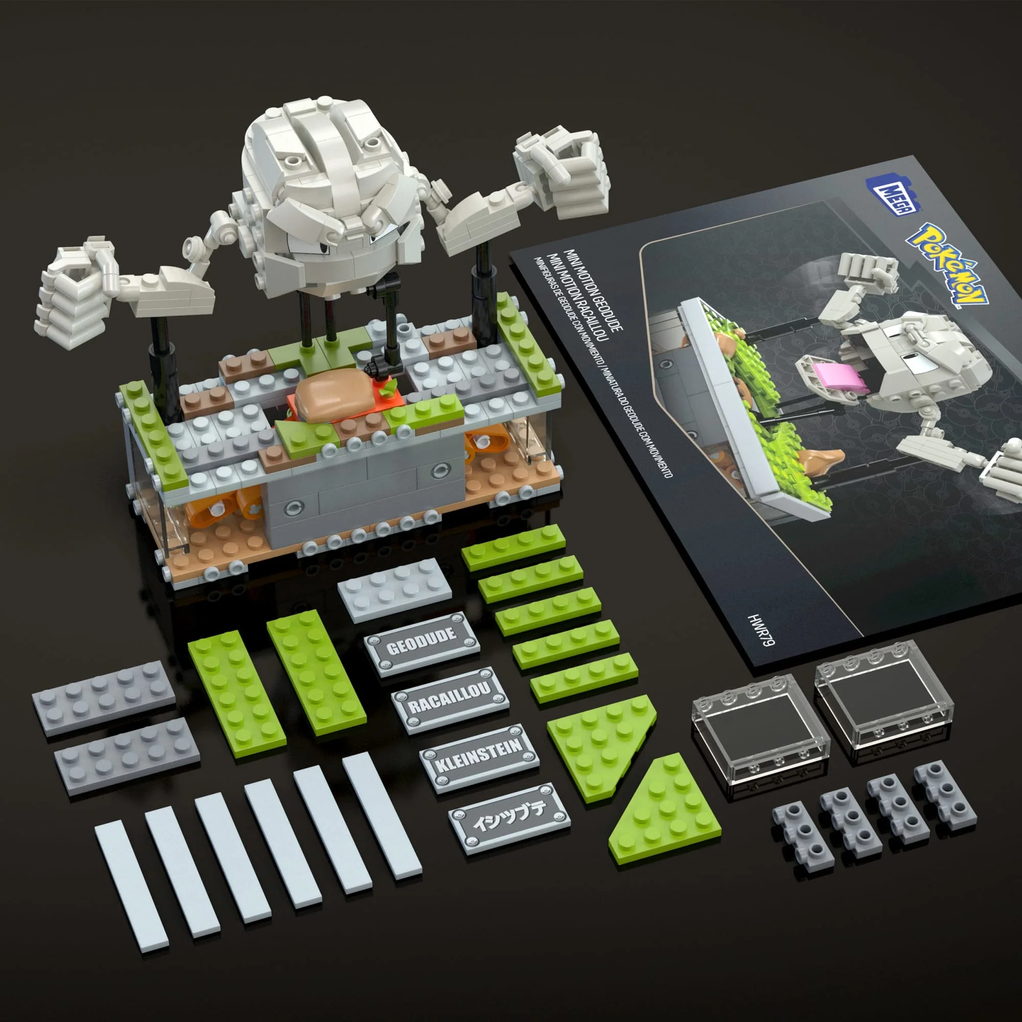 Mattel Creations MEGA Pokémon Mini Motion Geodude Building Set