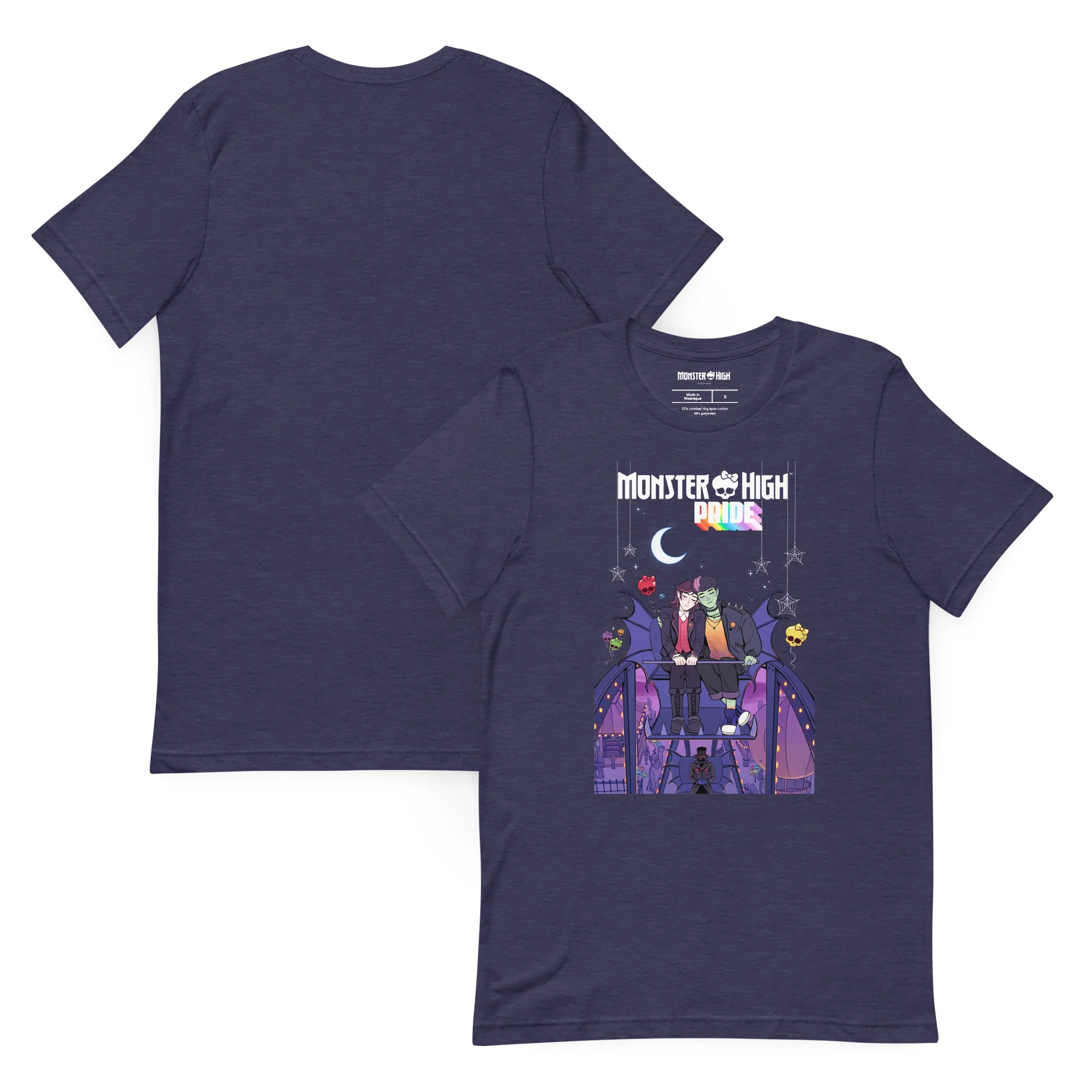 Mattel Creations Monster High Pride Kieran & Spelldon Navy T-Shirt