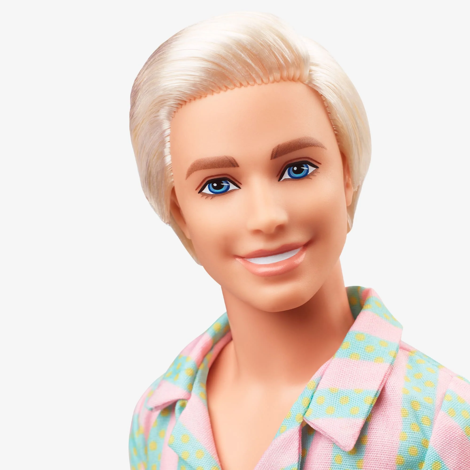 Mattel Creations Ken Doll Wearing Pastel Striped Beach Matching Set – Barbie The Movie