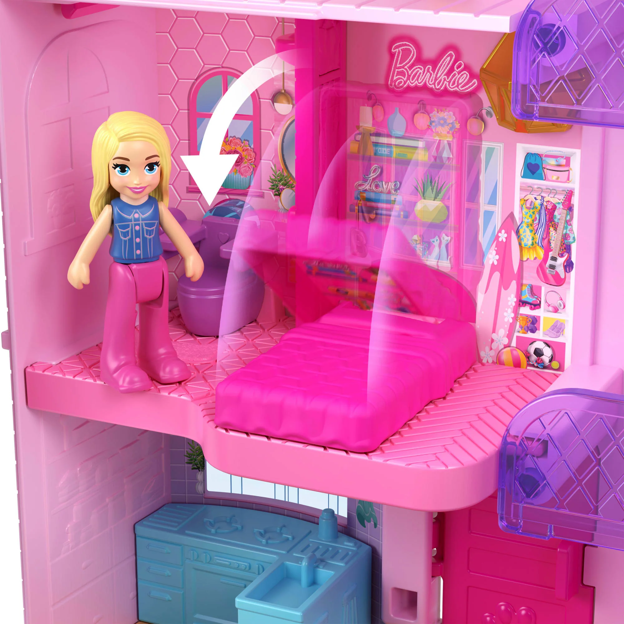 Mattel Creations Polly Pocket Barbie Dreamhouse Compact