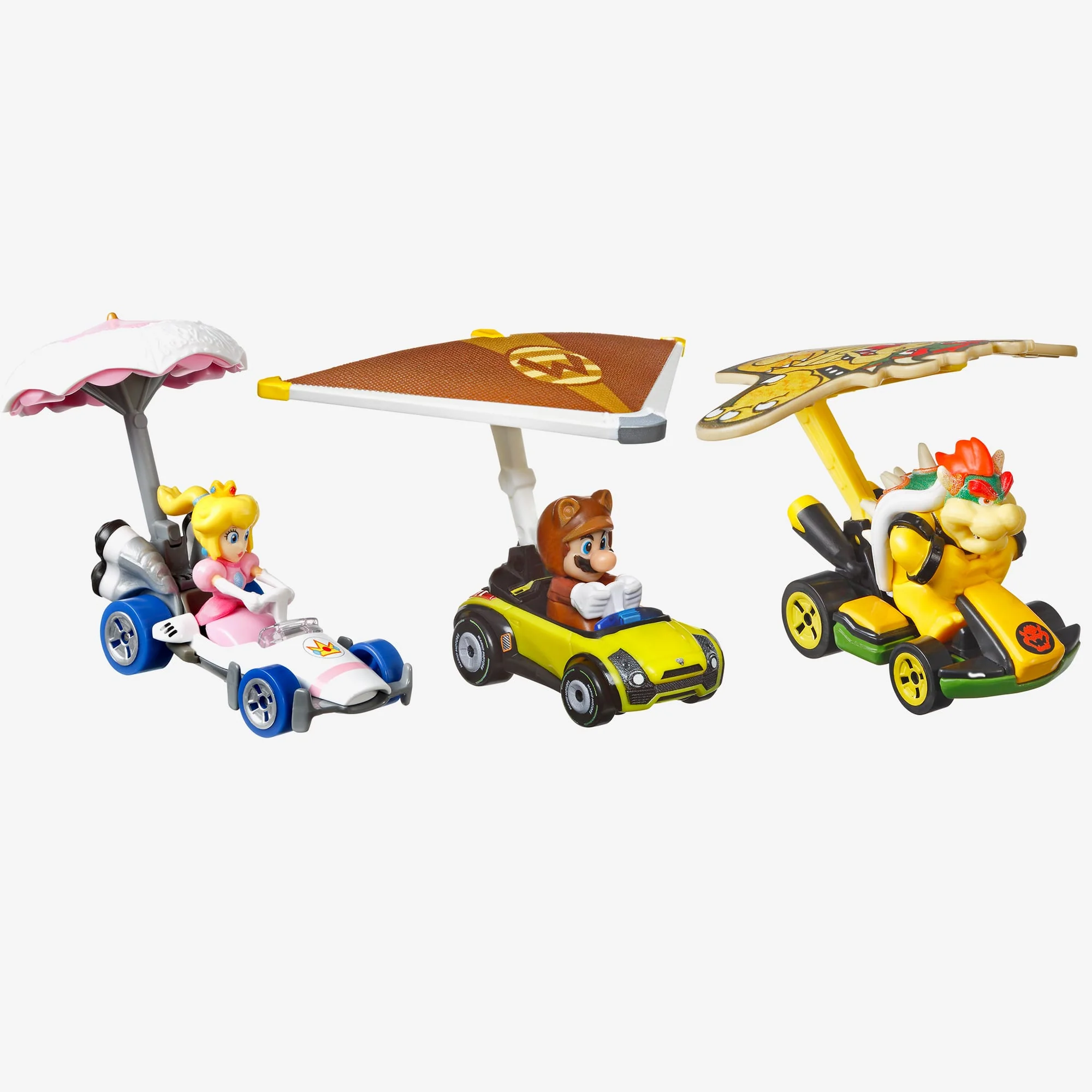 Mattel Creations Hot Wheels MARIOKART Vehicle + Glider, Set of 3