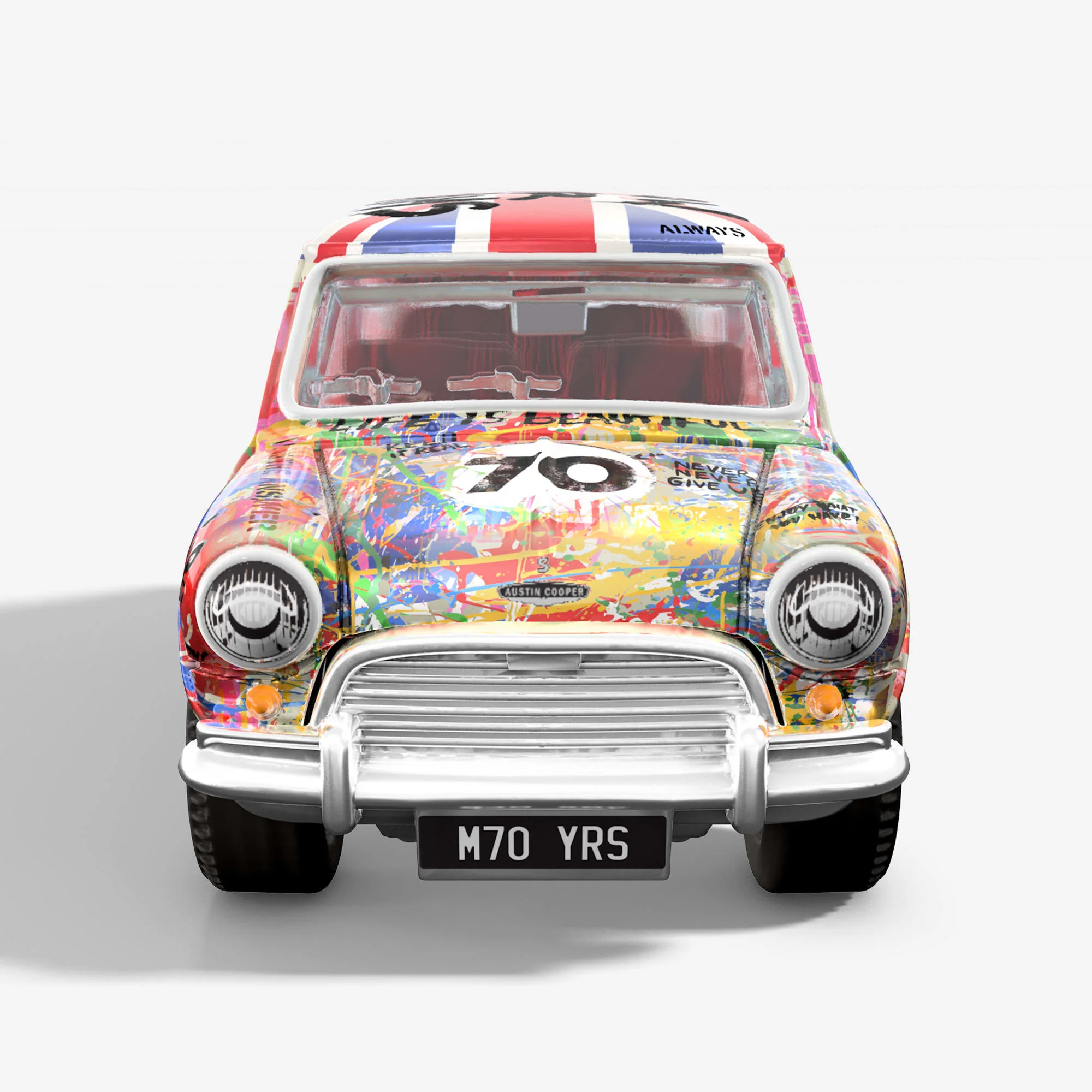 Mattel Creations Matchbox x Mr Brainwash 1964 Austin Mini Cooper S