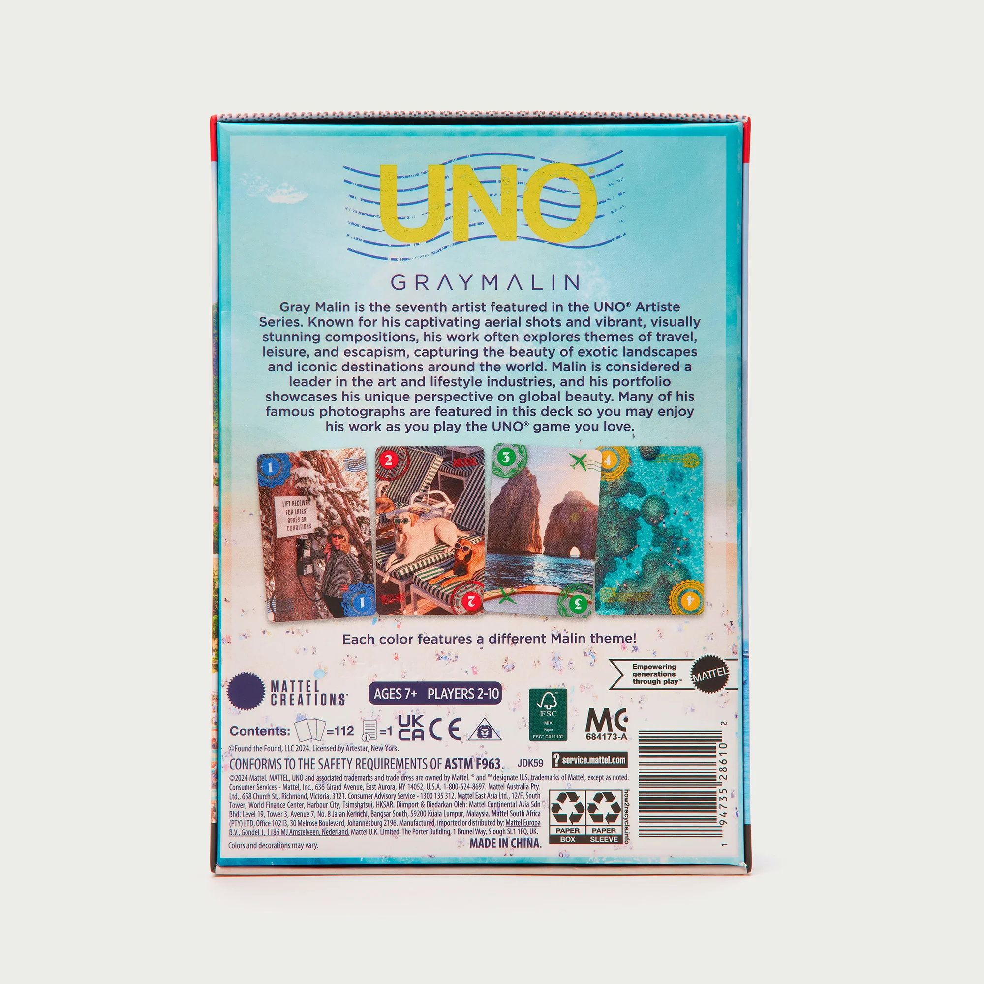 Mattel Creations UNO Artiste Series Gray Malin Card Deck