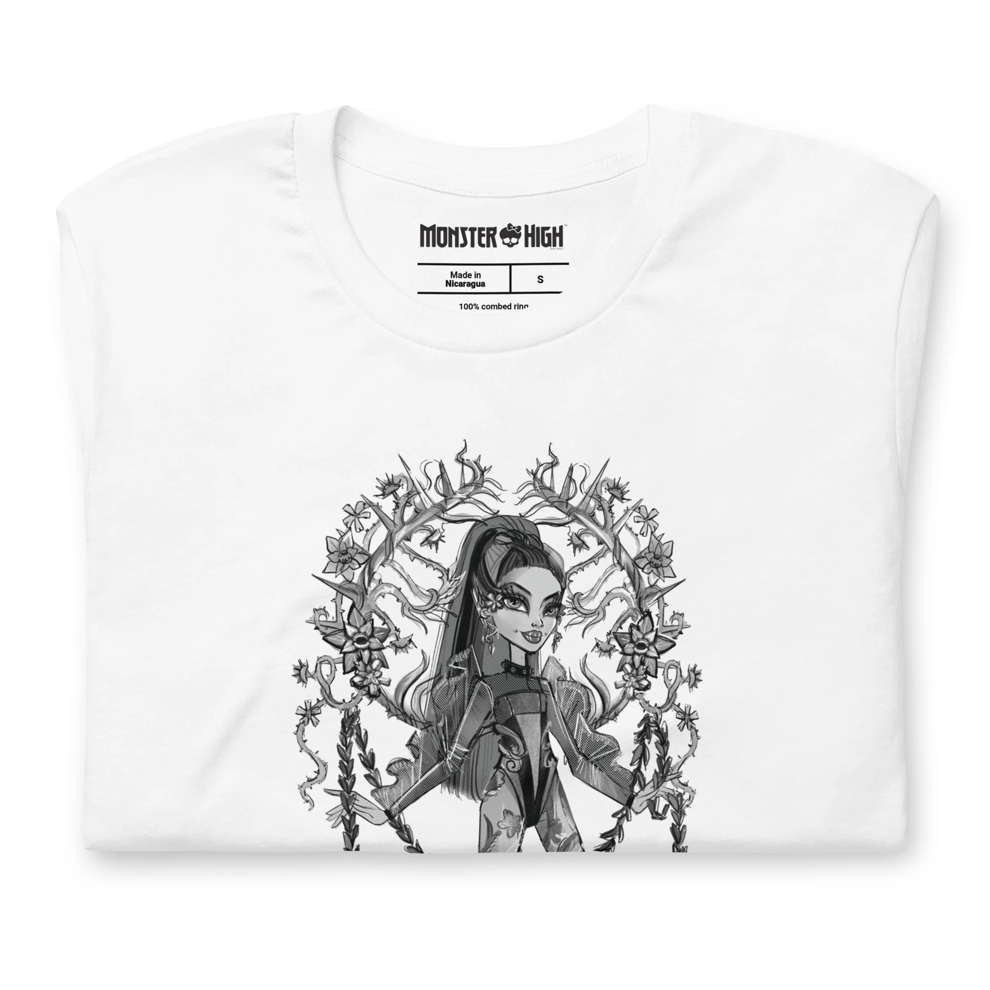 Mattel Creations Monster High Venus McFlytrap White T-Shirt