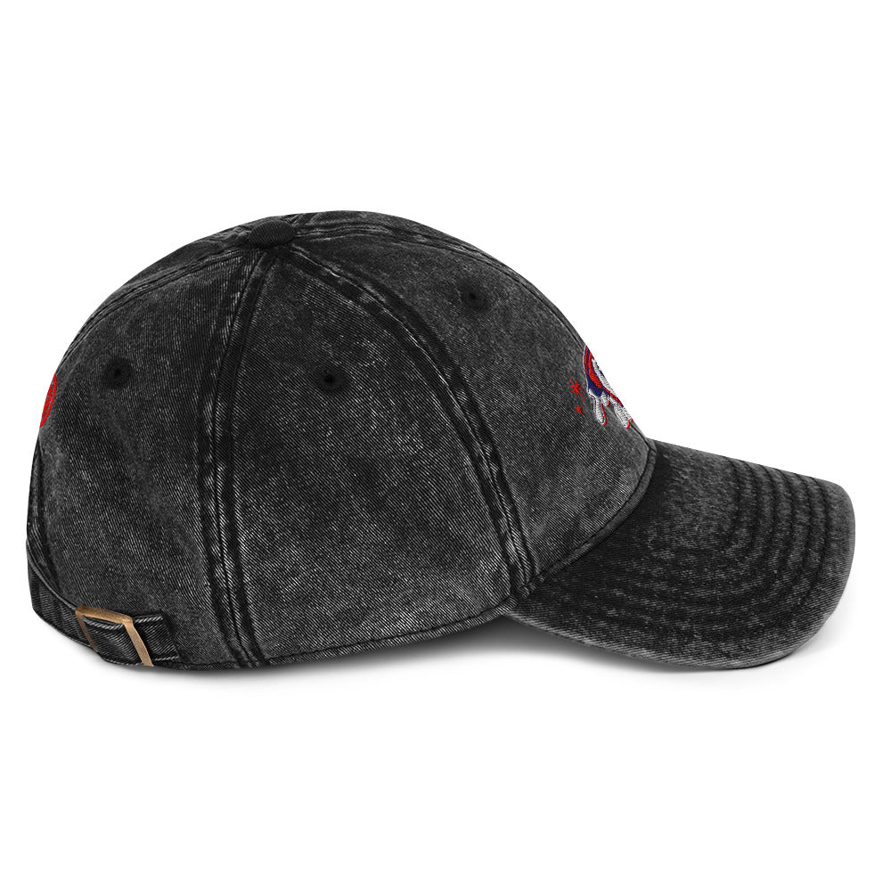 Mattel Creations Mattel 80th Retro Look Black Denim Dad Hat