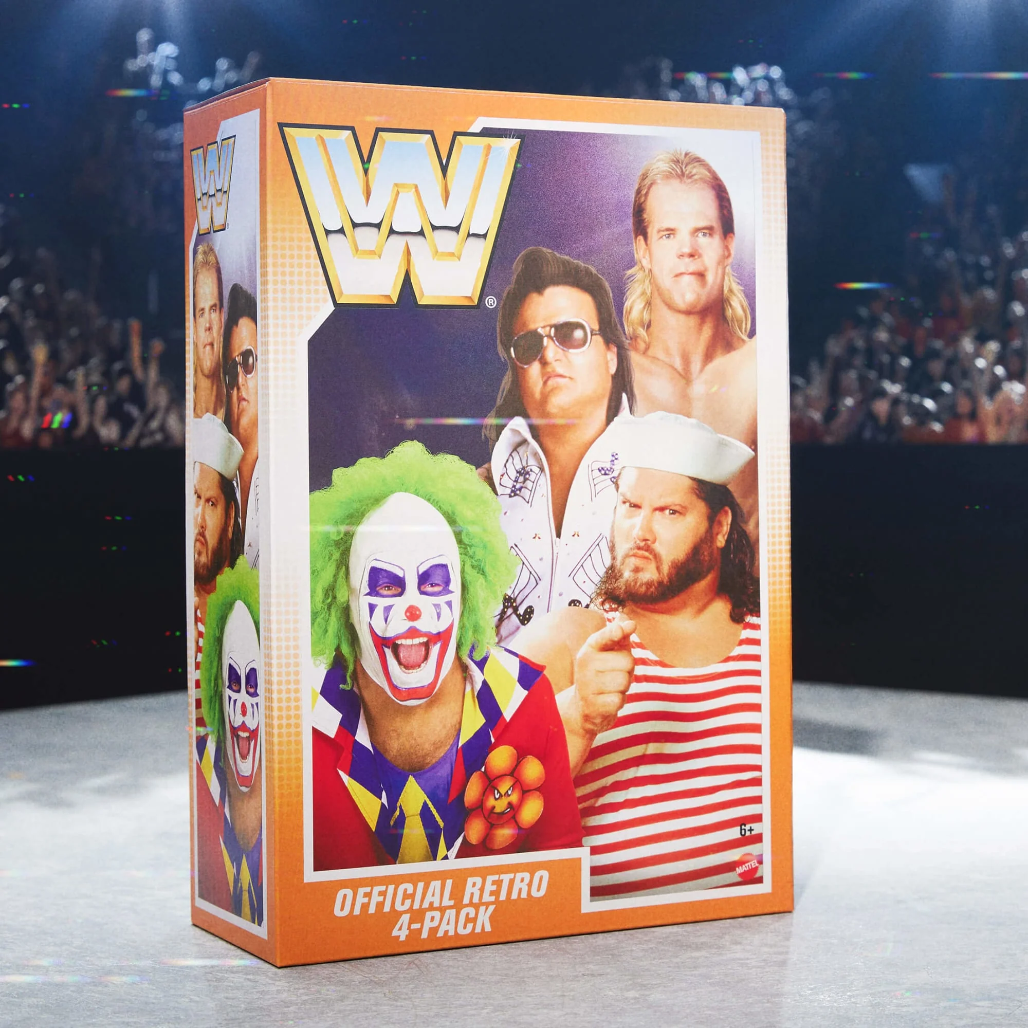 Mattel Creations WWE Retro Action Figure 4-Pack Bundle