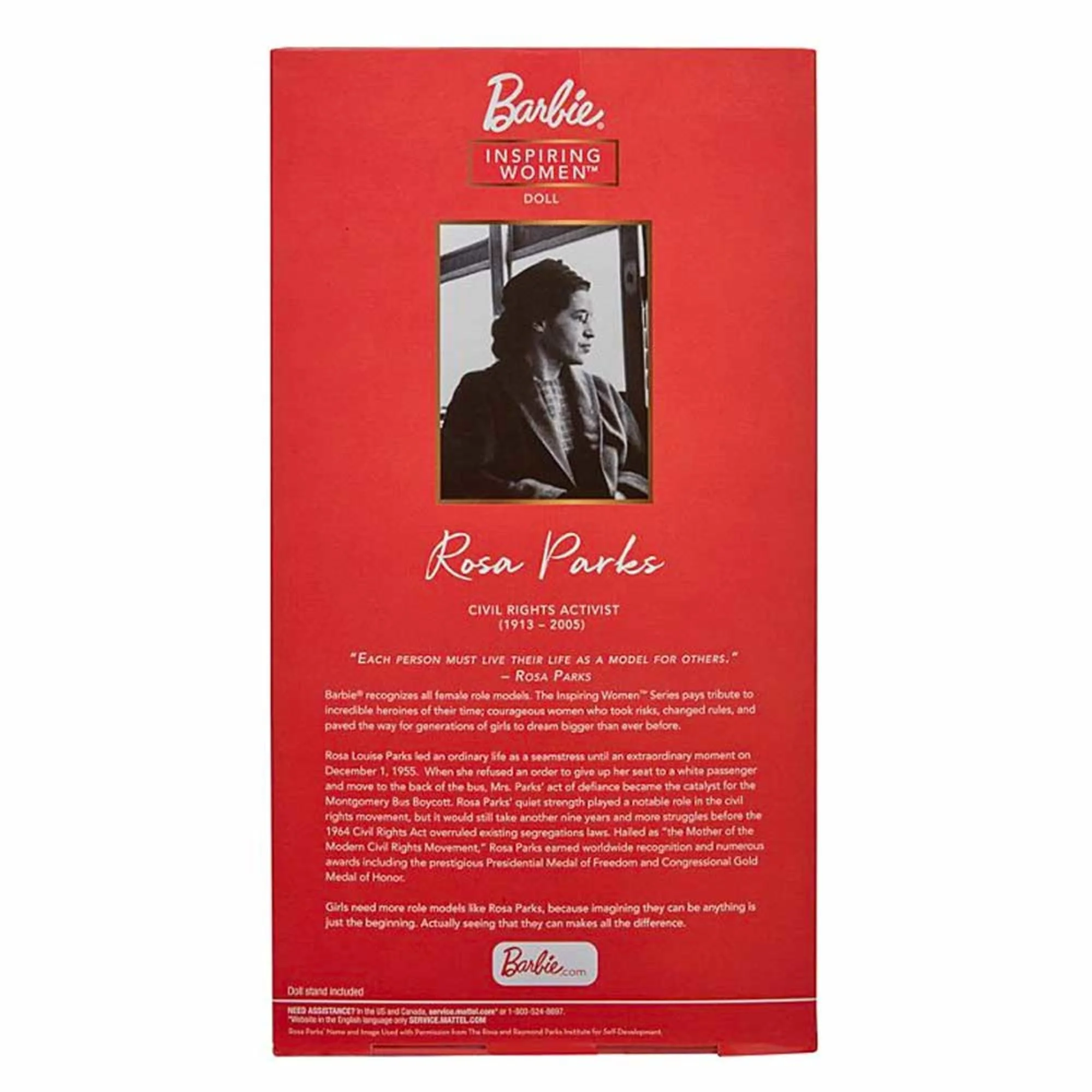 Mattel Creations Rosa Parks Barbie Inspiring Women Doll
