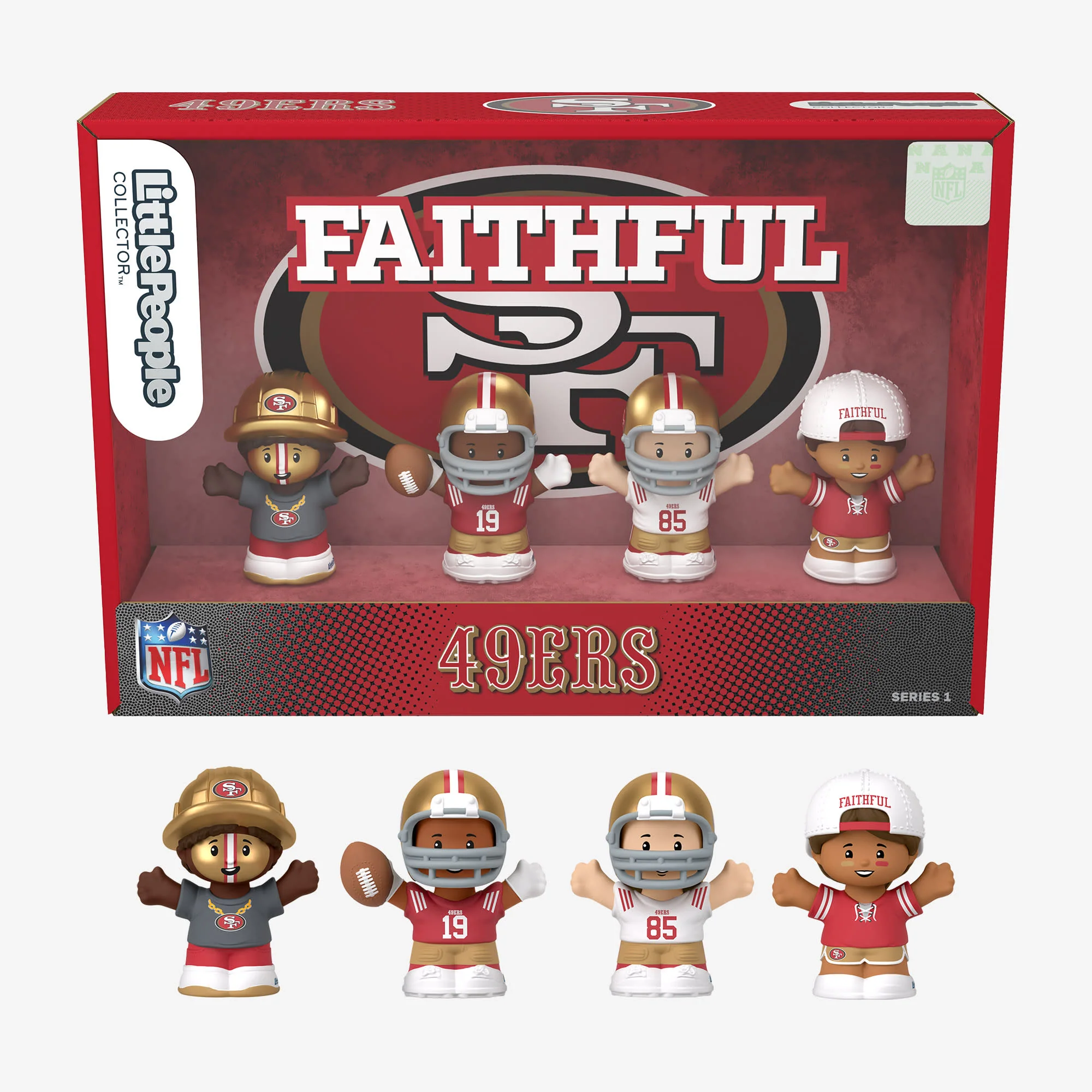 Mattel Creations Little People Collector x NFL San Francisco 49ers Set