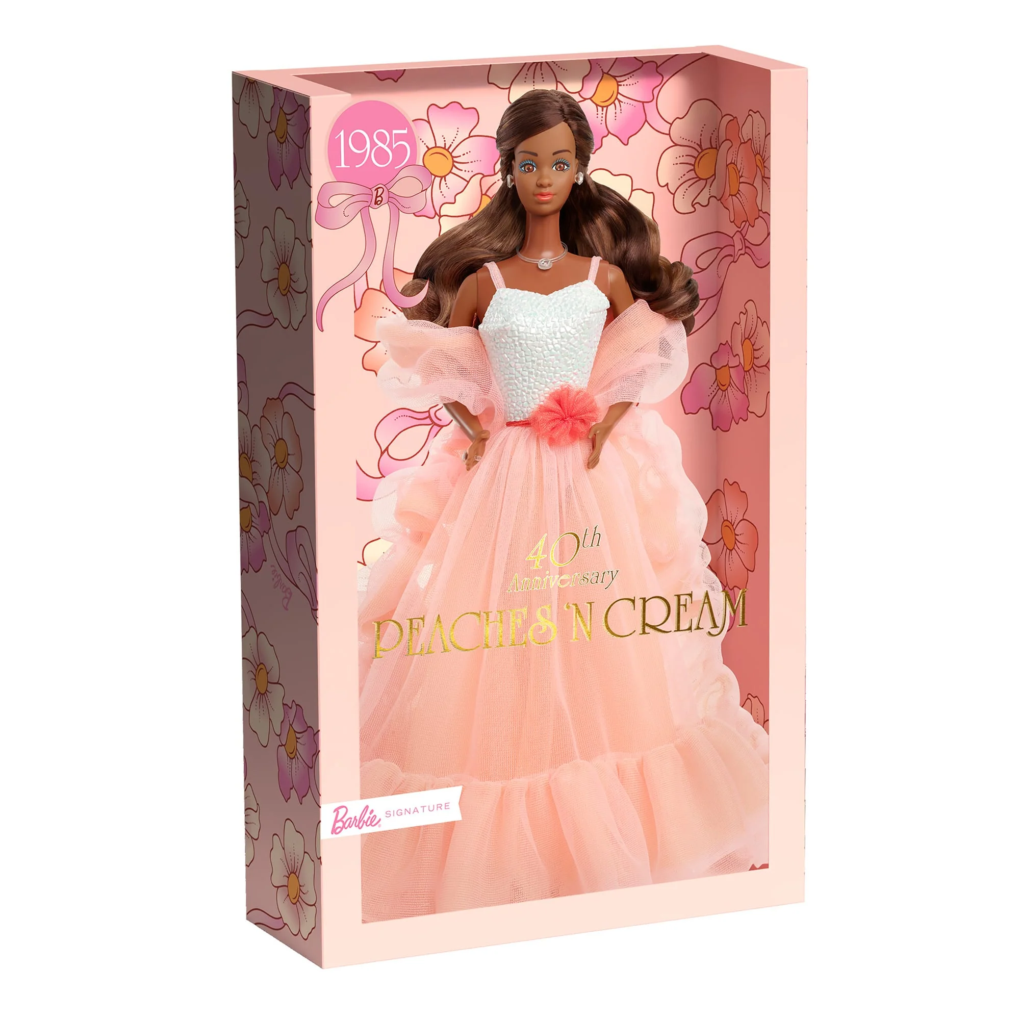 Mattel Creations Peaches 'n Cream Barbie Doll, Brown Hair