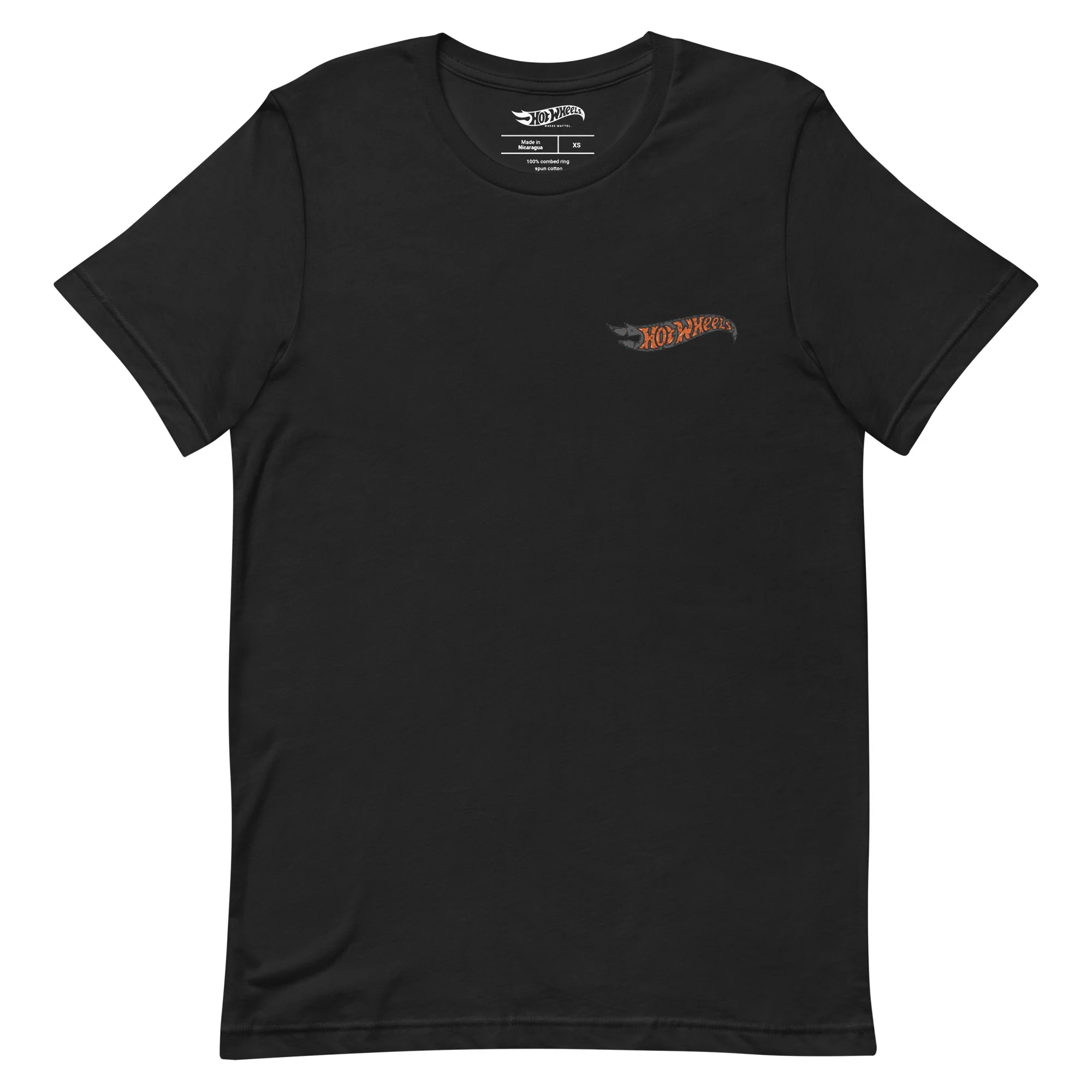 Mattel Creations Hot Wheels Mummy Logo Embroidered Black T-Shirt