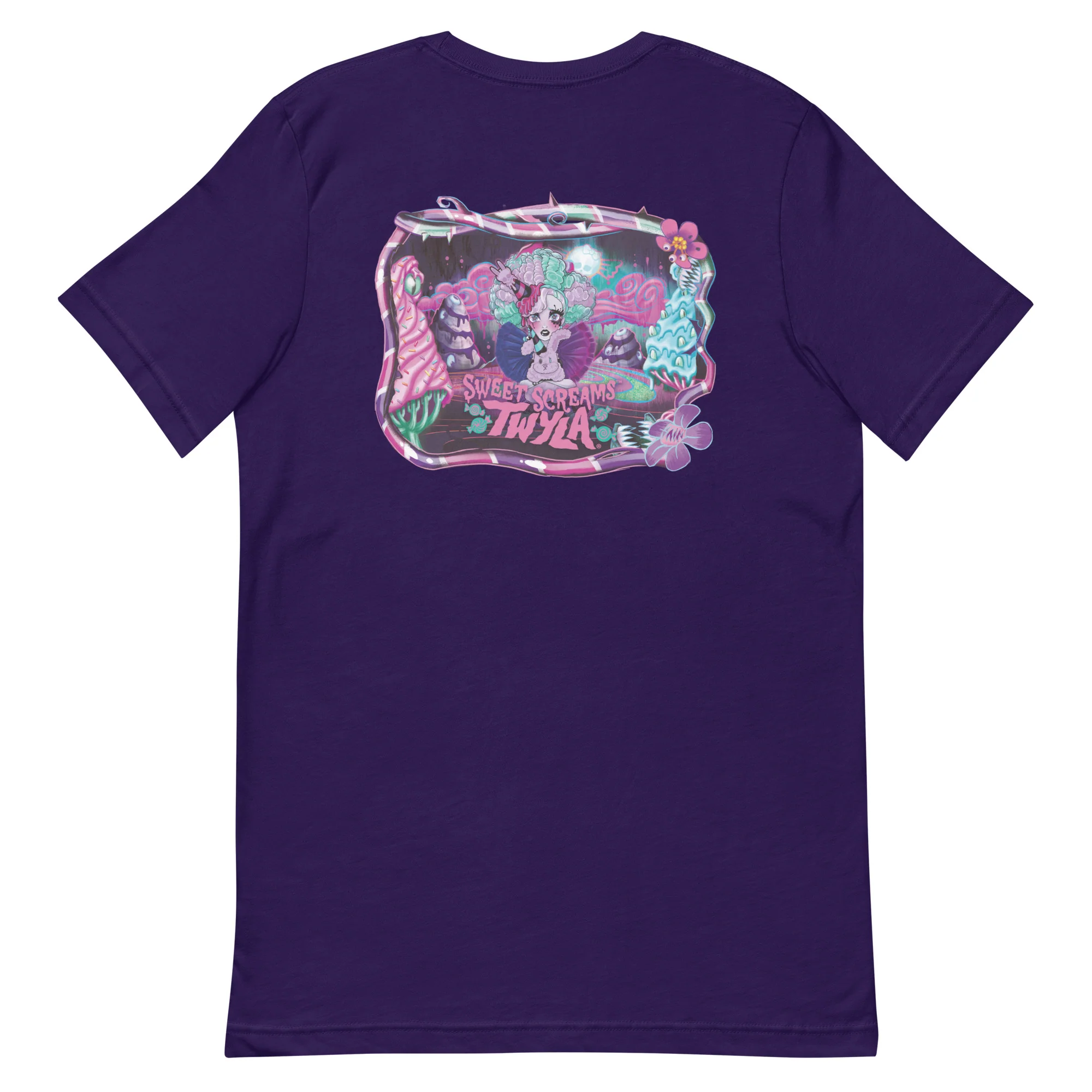 Mattel Creations Monster High Sweet Scream Twyla Embroidered Purple T-Shirt