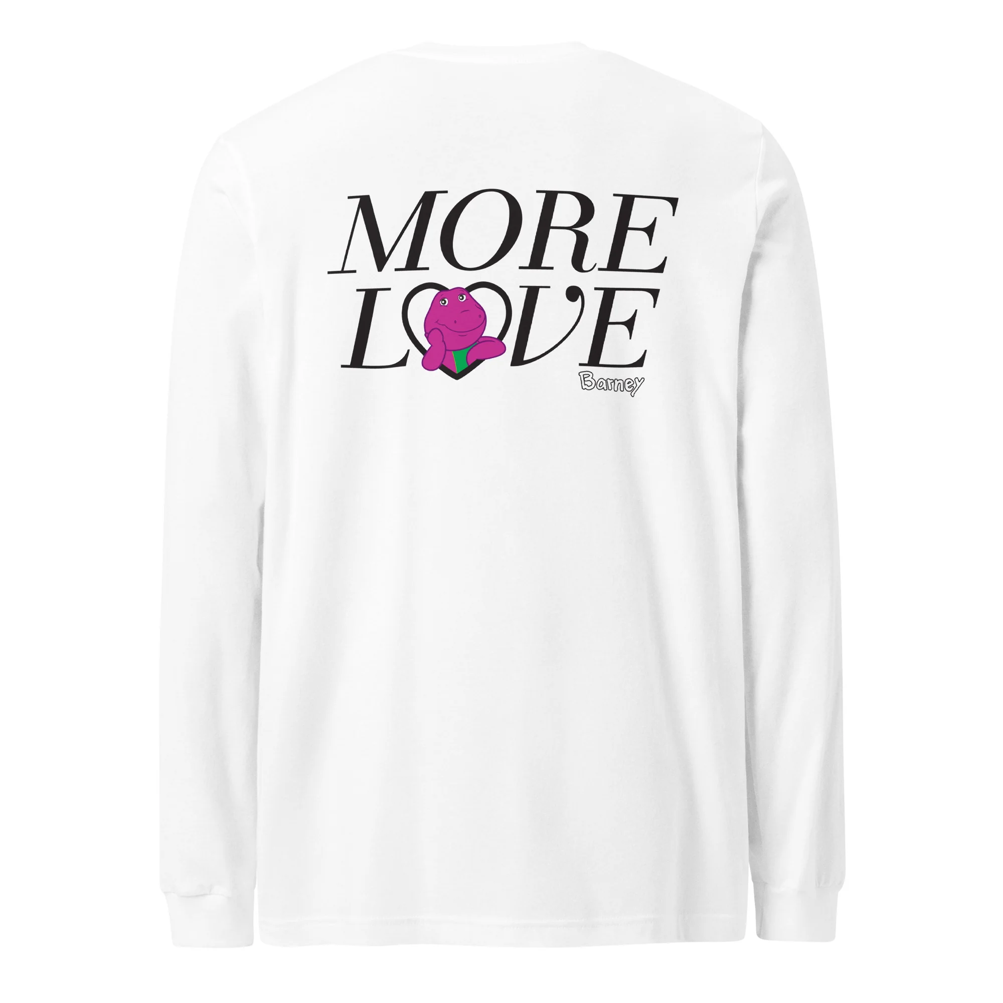 Mattel Creations Barney Embroidered Love Club Long Sleeve T-Shirt