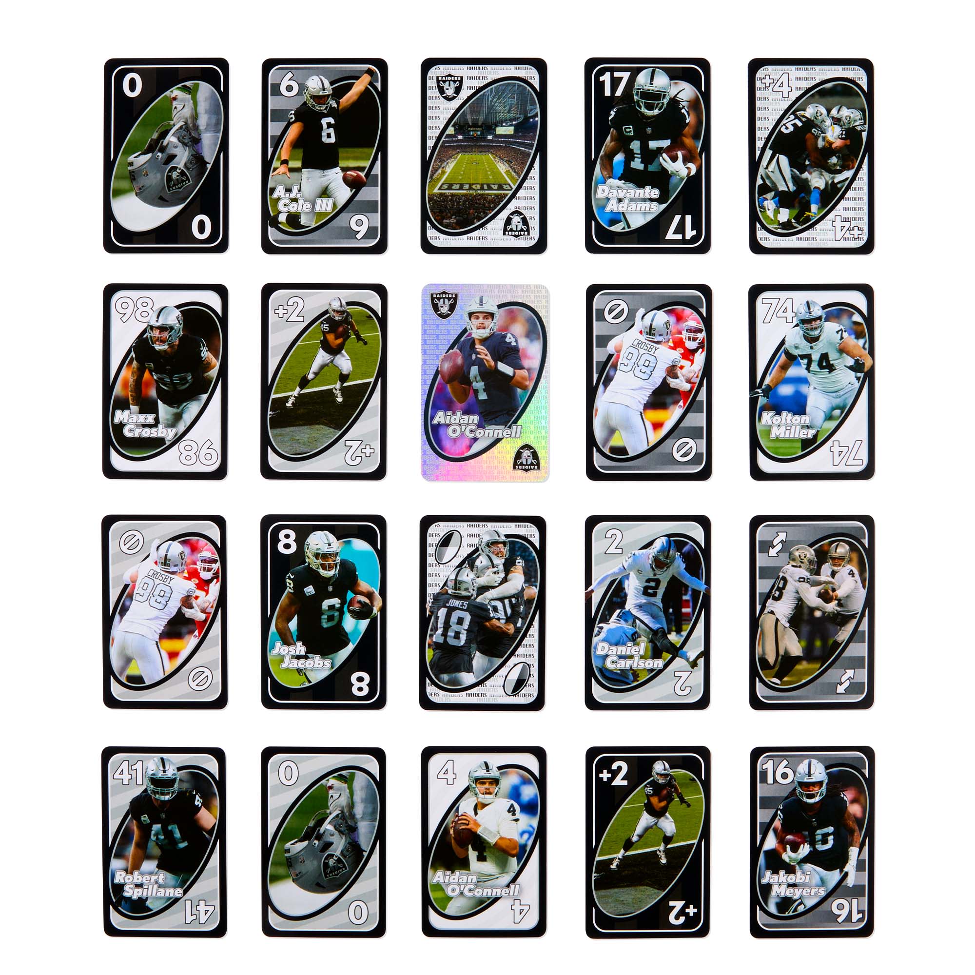 Mattel Creations UNO Fandom NFL Las Vegas Raiders Game Deck