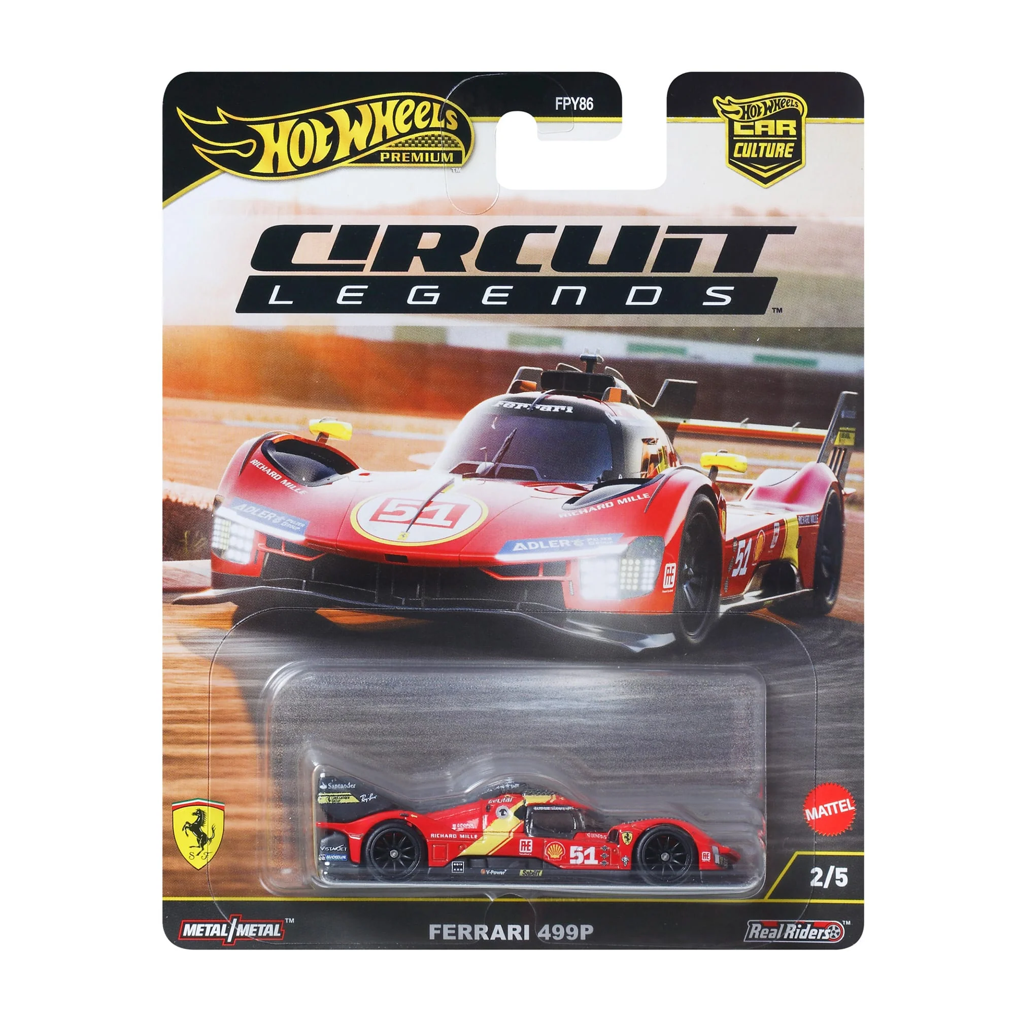 Mattel Creations Hot Wheels Premium Car Circuit Legends Ferrari 499P