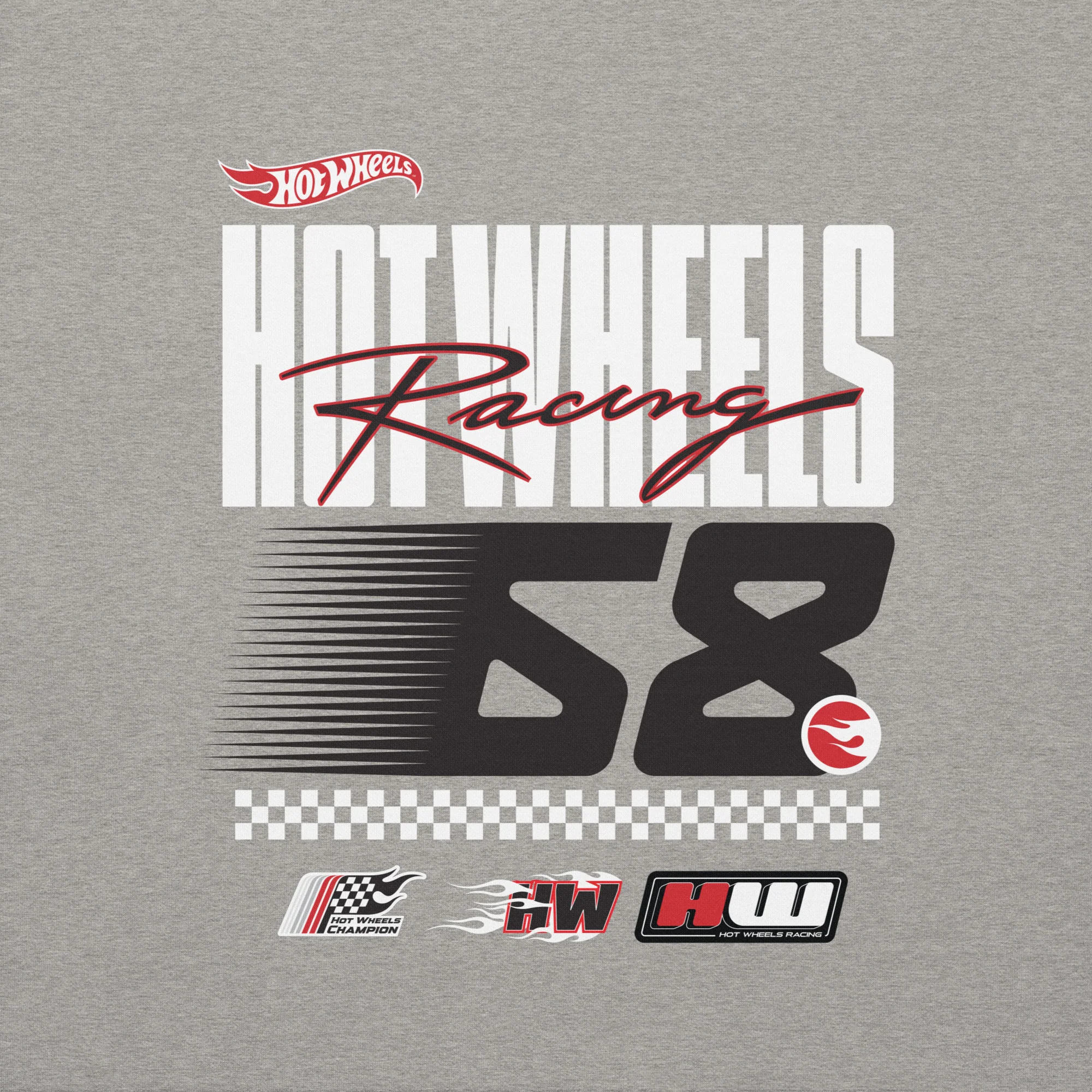 Mattel Creations Hot Wheels Racing Grey Hoodie