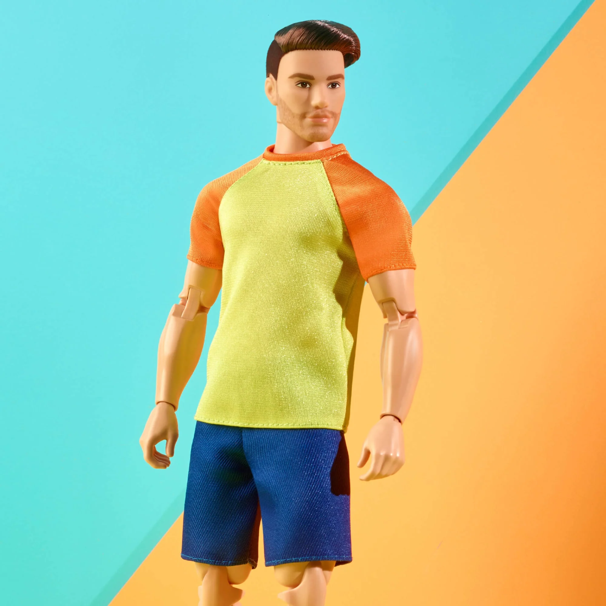 Mattel Creations Barbie Looks Ken Doll (Buff Body, Curly Brunette Hair)