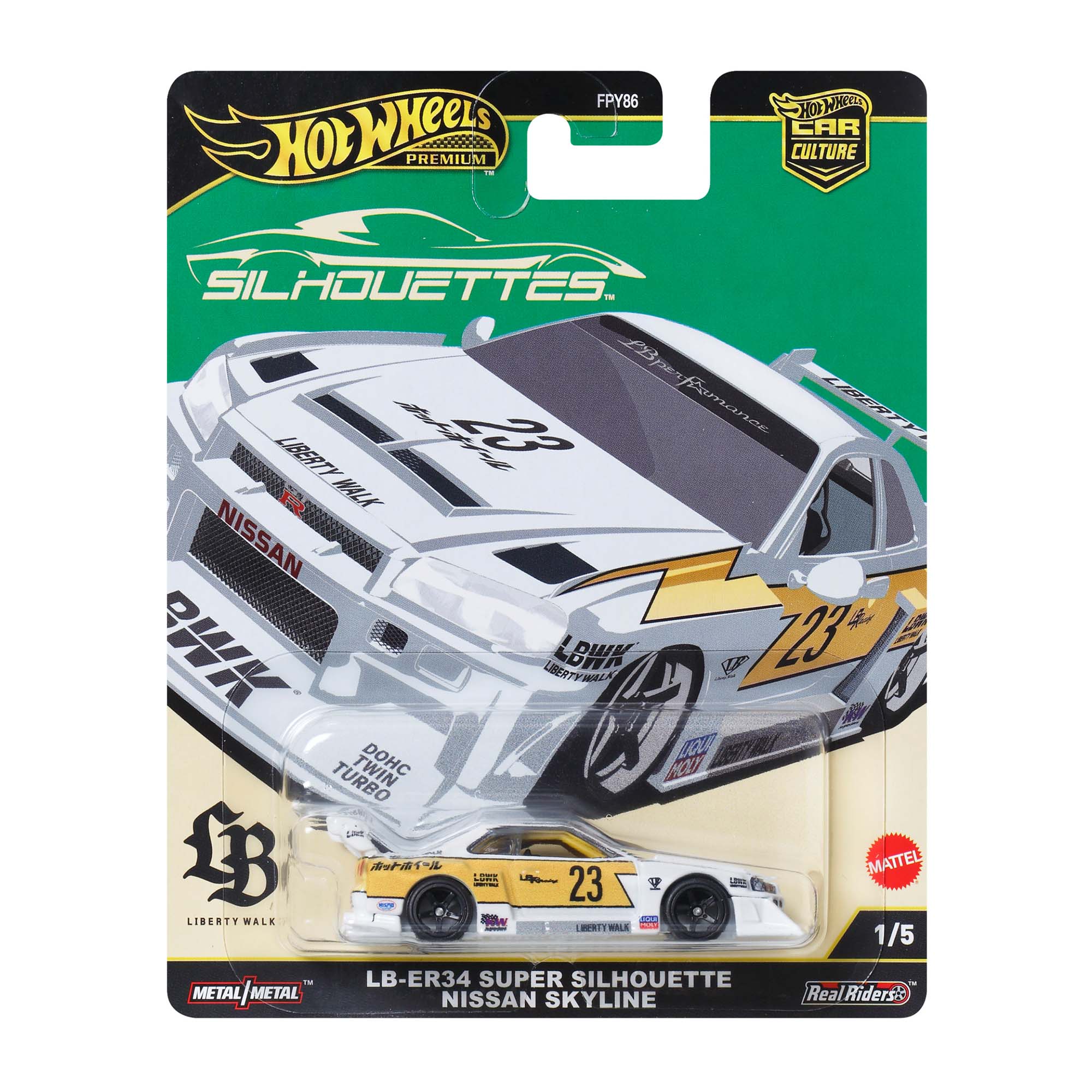 Mattel Creations Hot Wheels Premium Car Culture Silhouettes LB-ER34 Super Silhouette Nissan Skyline