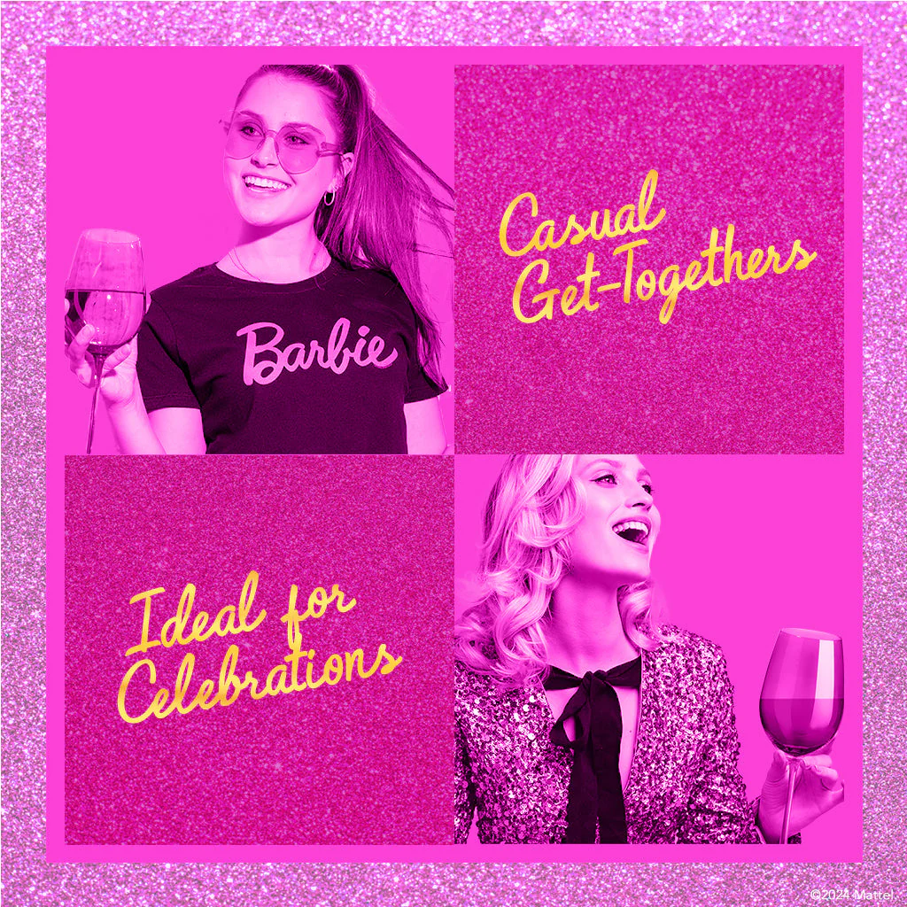 Mattel Creations Barbie™ X Dragon Glassware® Wine Glasses