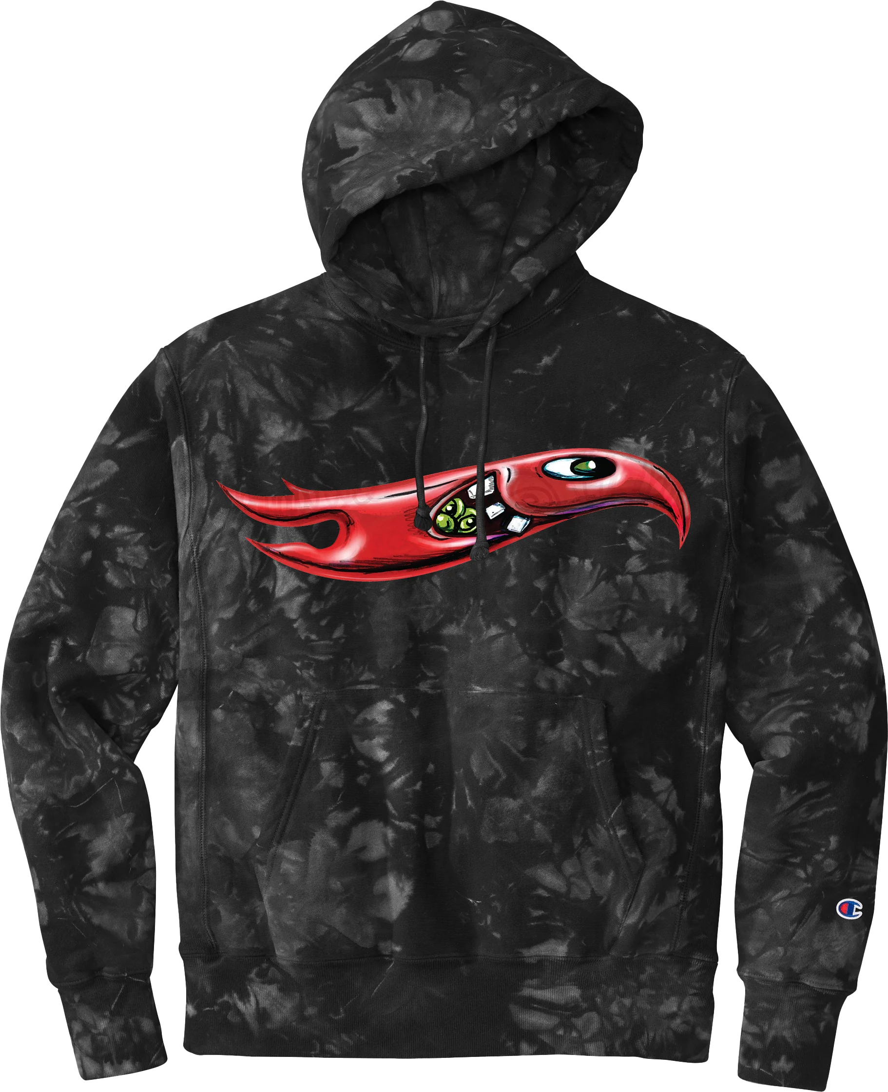 Mattel Creations Hot Wheels x Kenny Scharf Black Tie Dye Hoodie