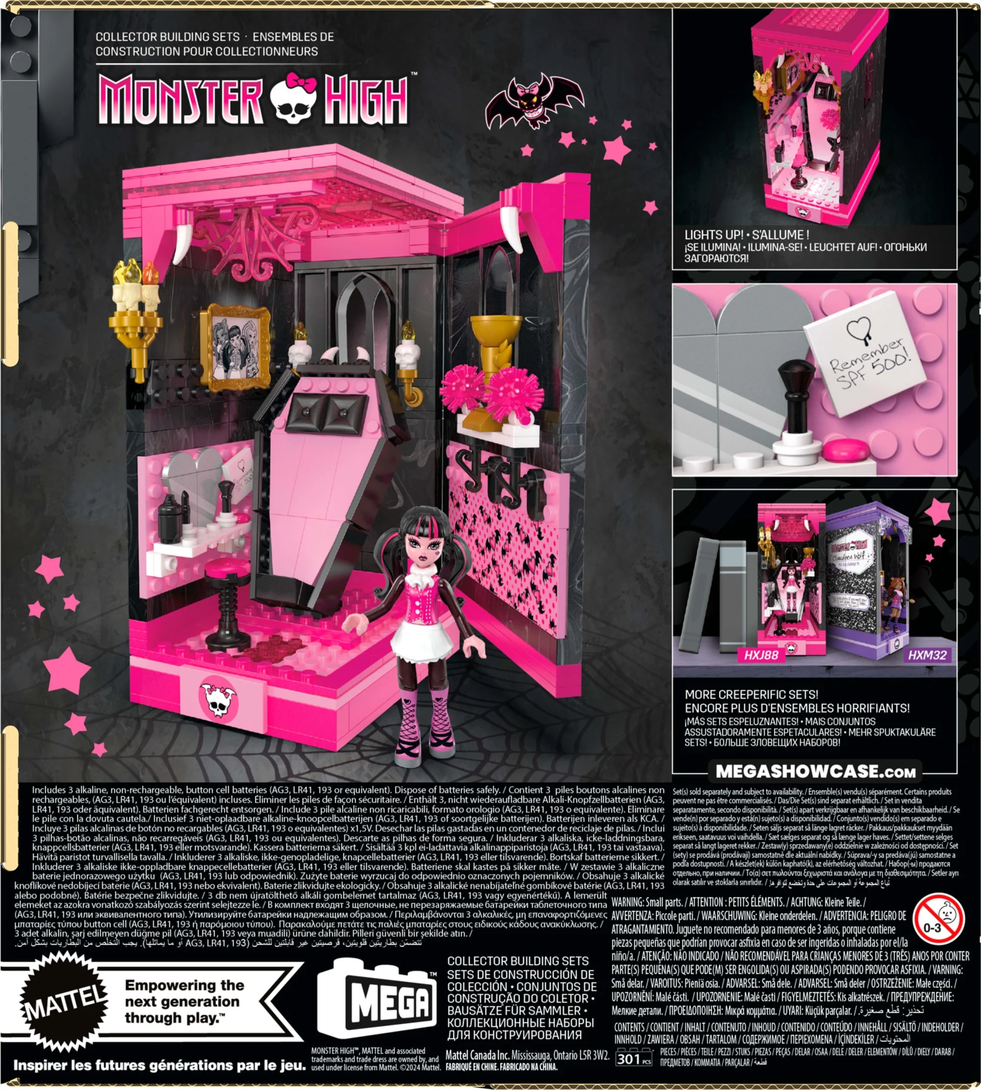 Mattel Creations MEGA Monster High Draculaura's Boo-k Crypt Building Toy Kit